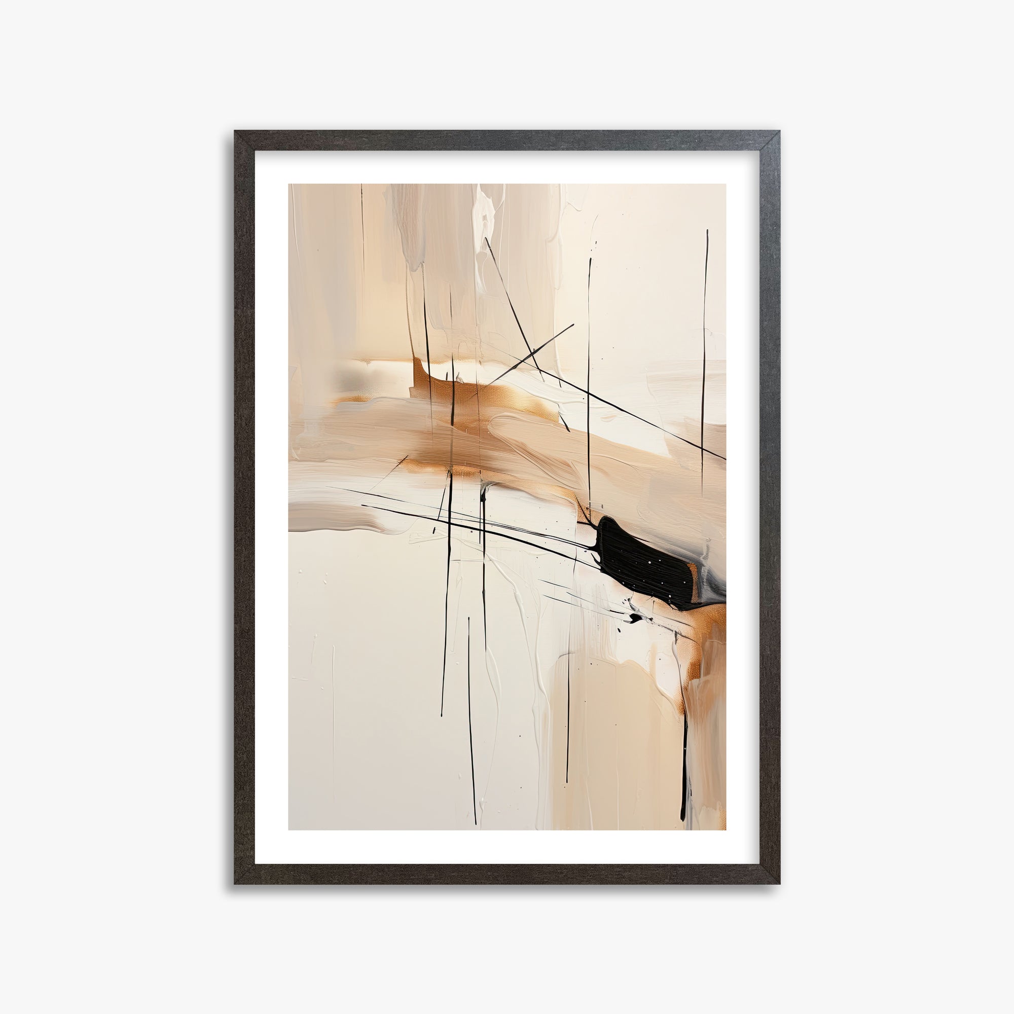 Desert Whisper, 50x70cm Framed Art Reproduction With Espresso Frame
