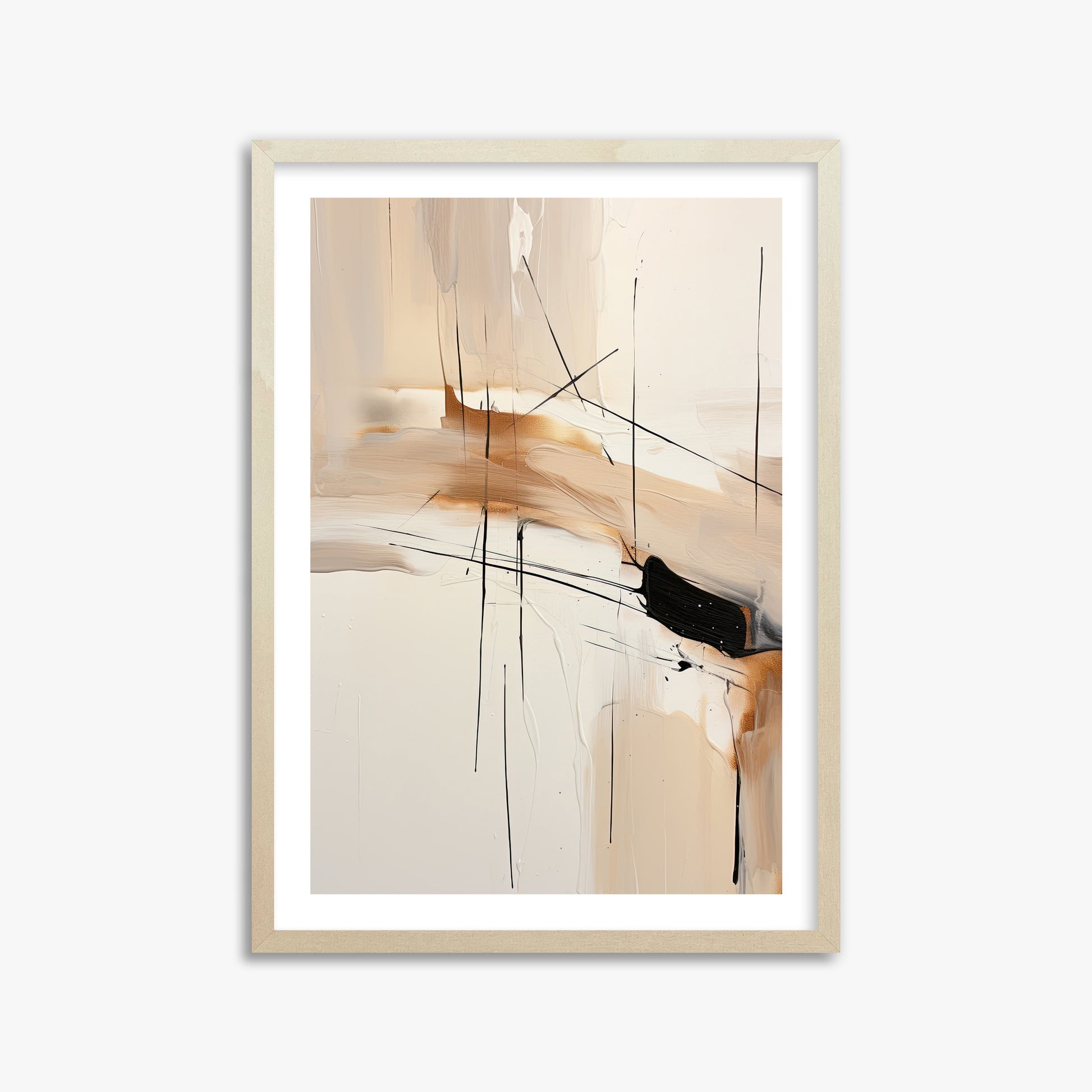 Desert Whisper, 50x70cm Framed Art Reproduction With Lime Wood Frame