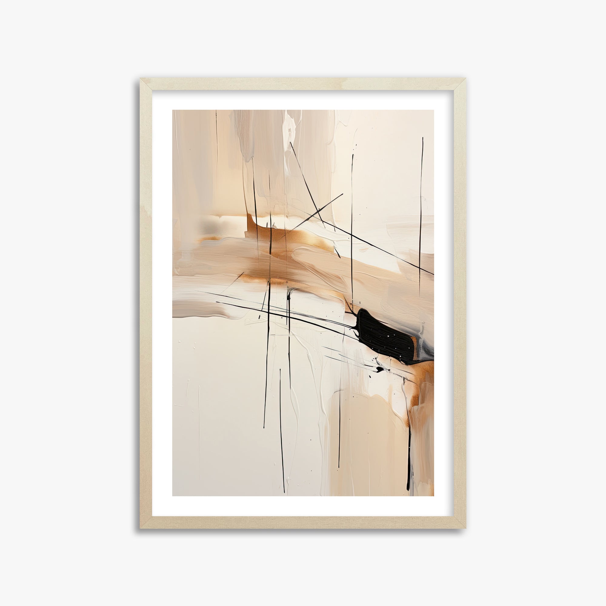 Desert Whisper, 50x70cm Framed Art Reproduction With Lime Wood Frame