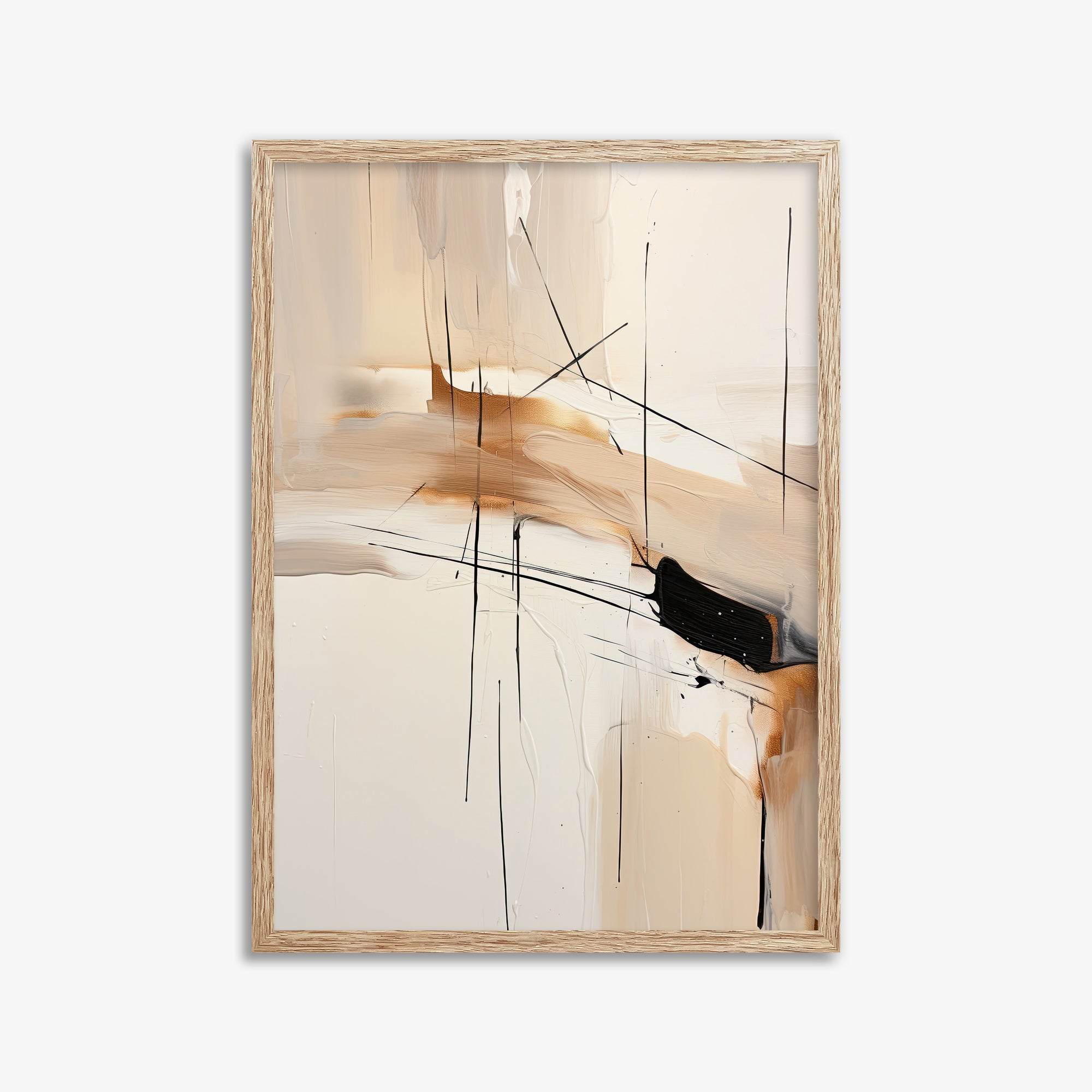 Desert Whisper, 50x70cm Framed Art Reproduction With Raw Oak Frame