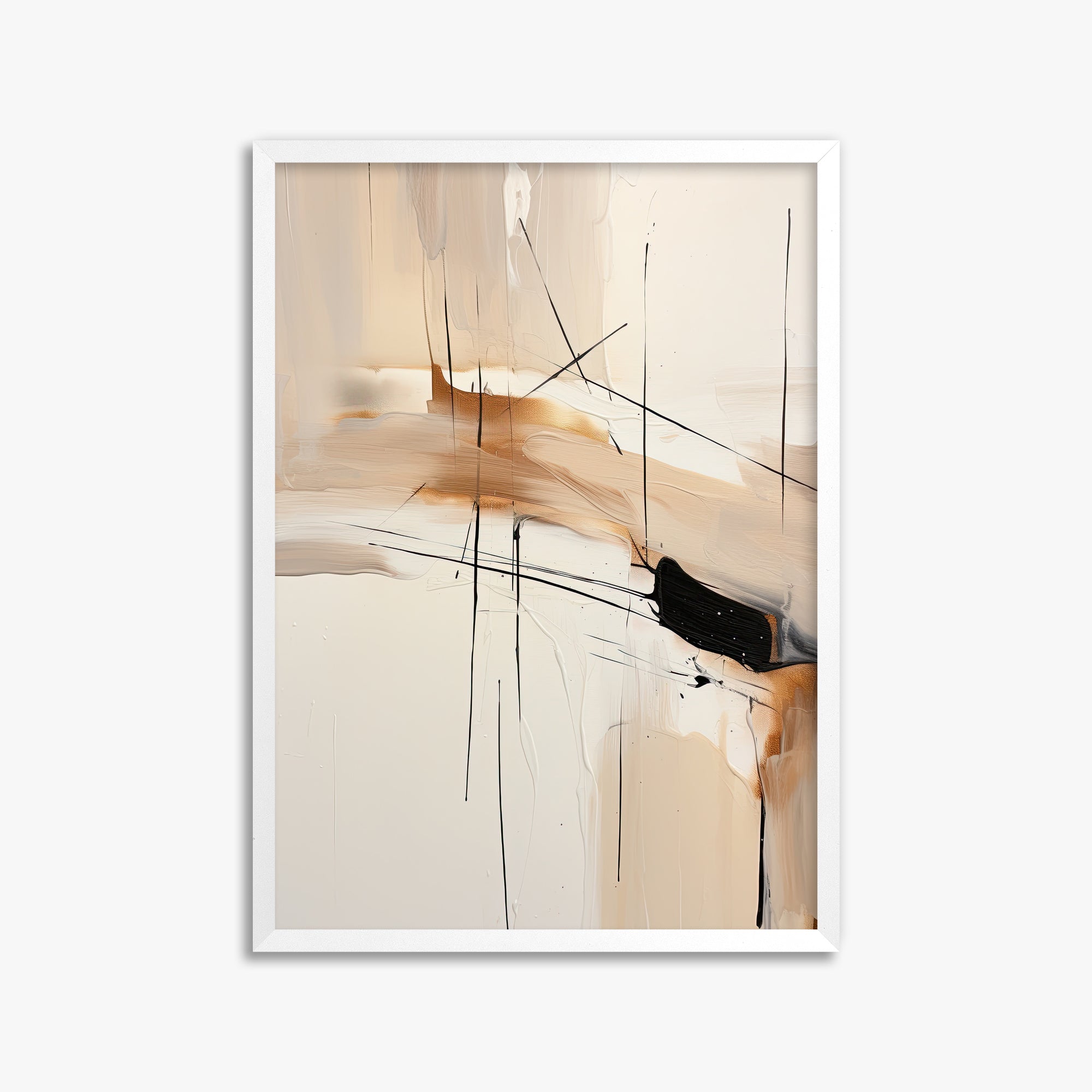 Desert Whisper, 50x70cm Framed Poster With White Frame