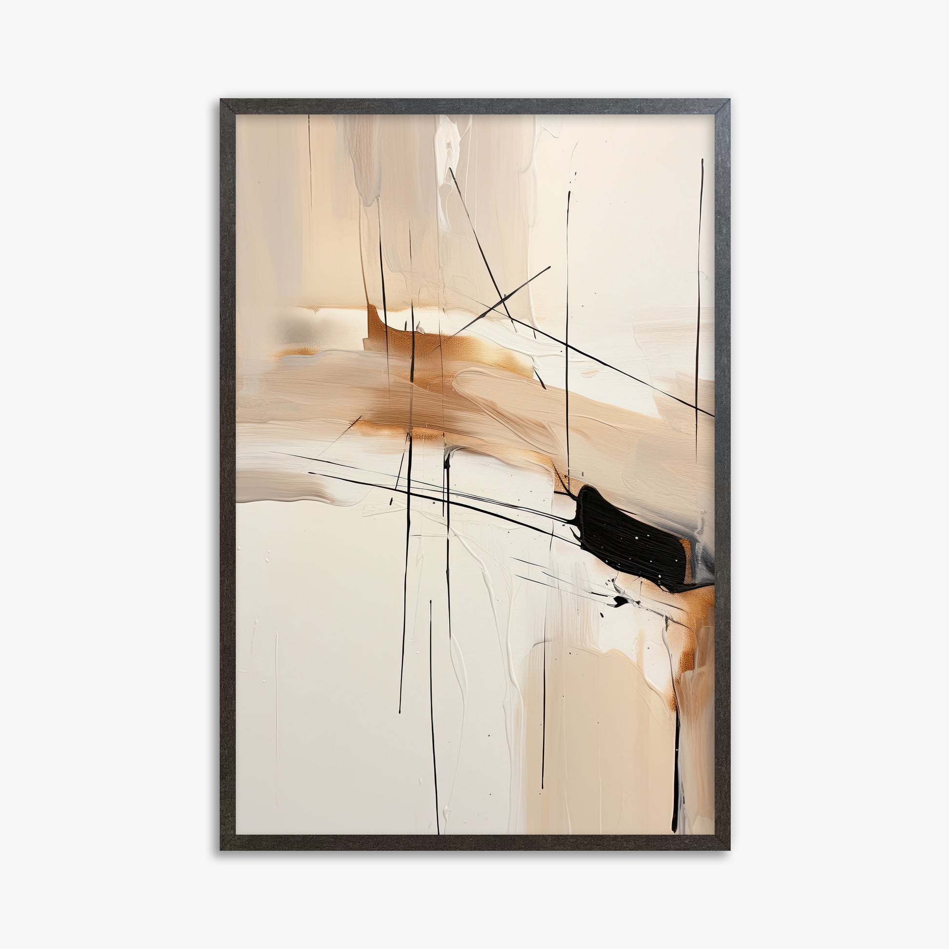 Desert Whisper, 61x91cm Framed Art Reproduction With Espresso Frame