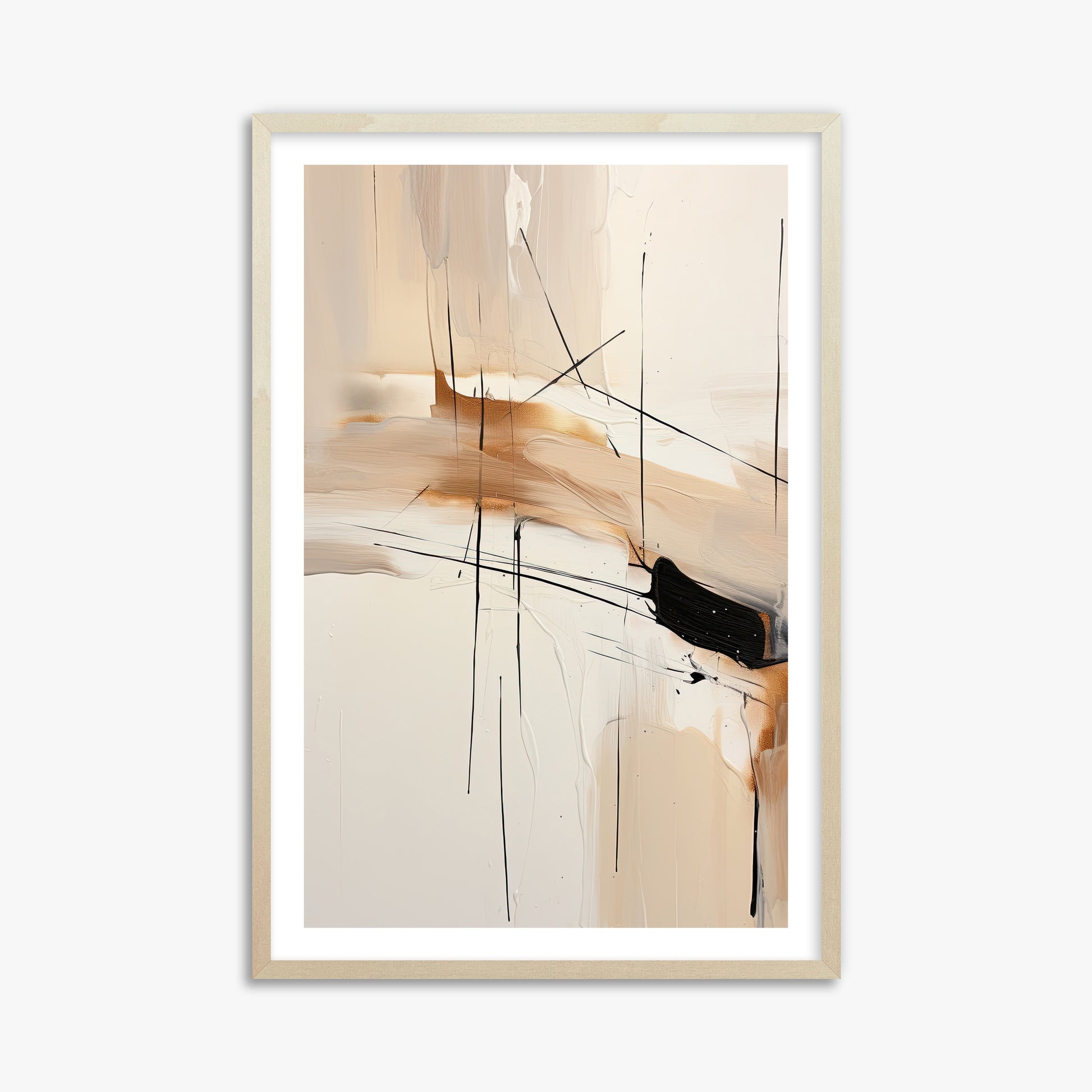 Desert Whisper, 61x91cm Framed Art Reproduction With Lime Wood Frame