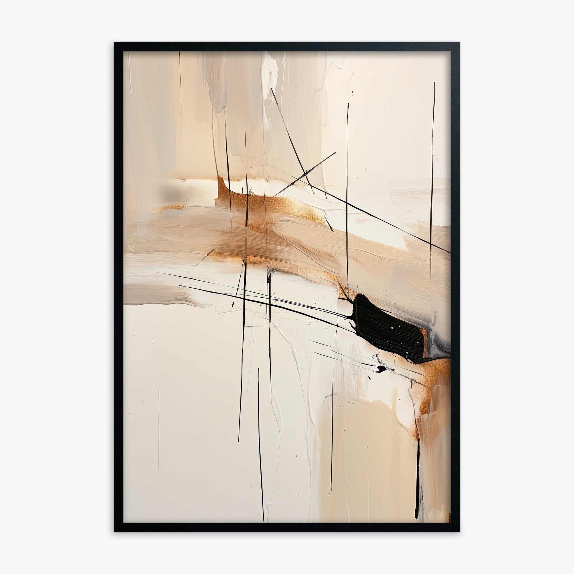 Desert Whisper, Black Framed Poster With Black Frame