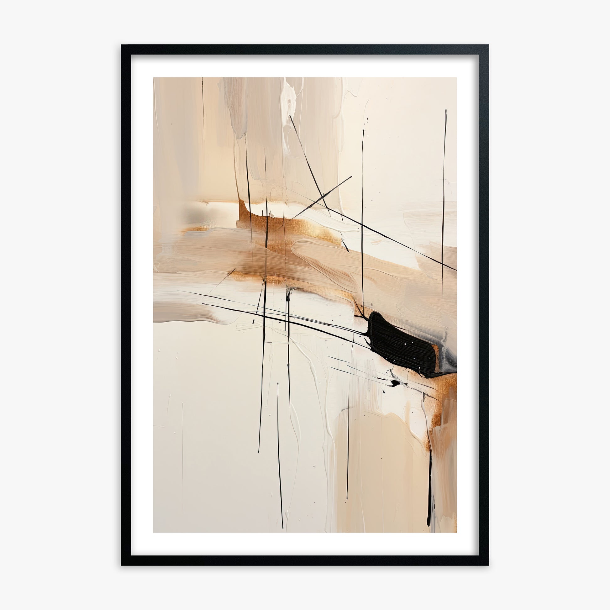 Desert Whisper, Black Framed Poster With Black Frame