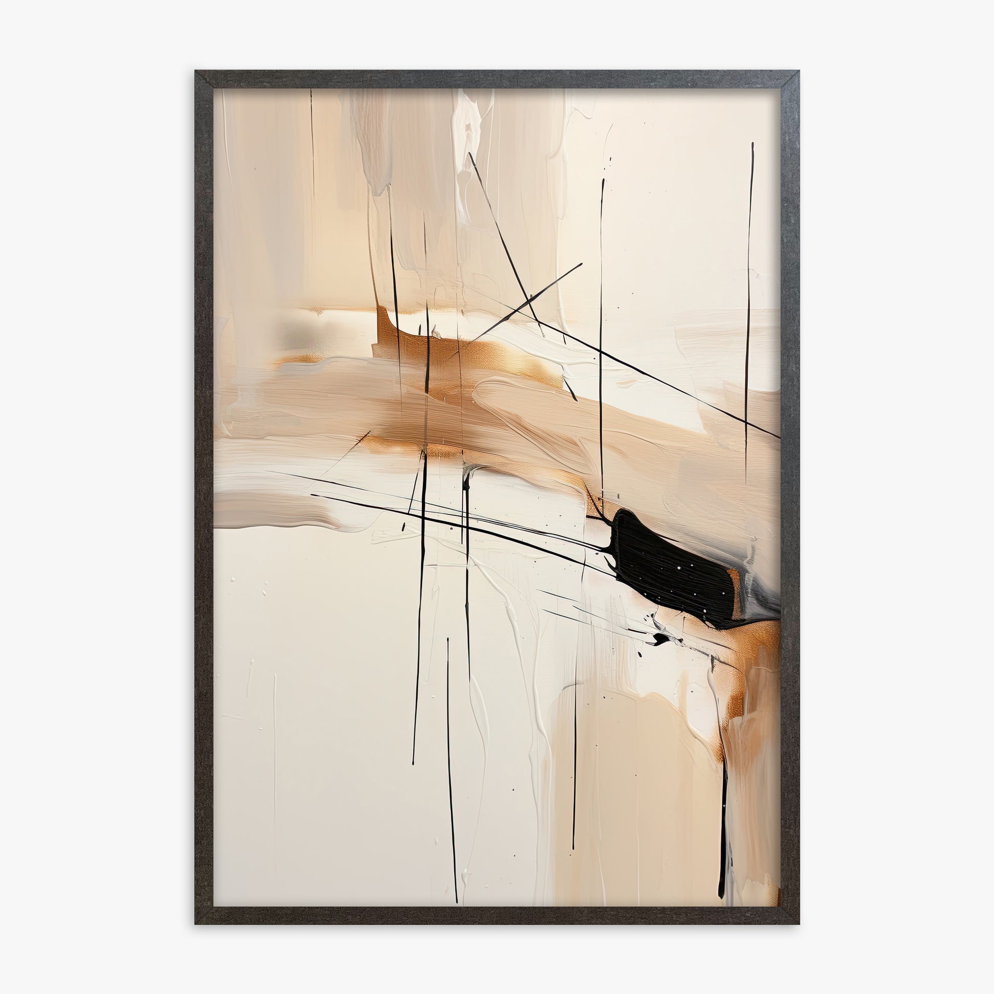 Desert Whisper, 70x100cm Framed Art Reproduction With Espresso Frame