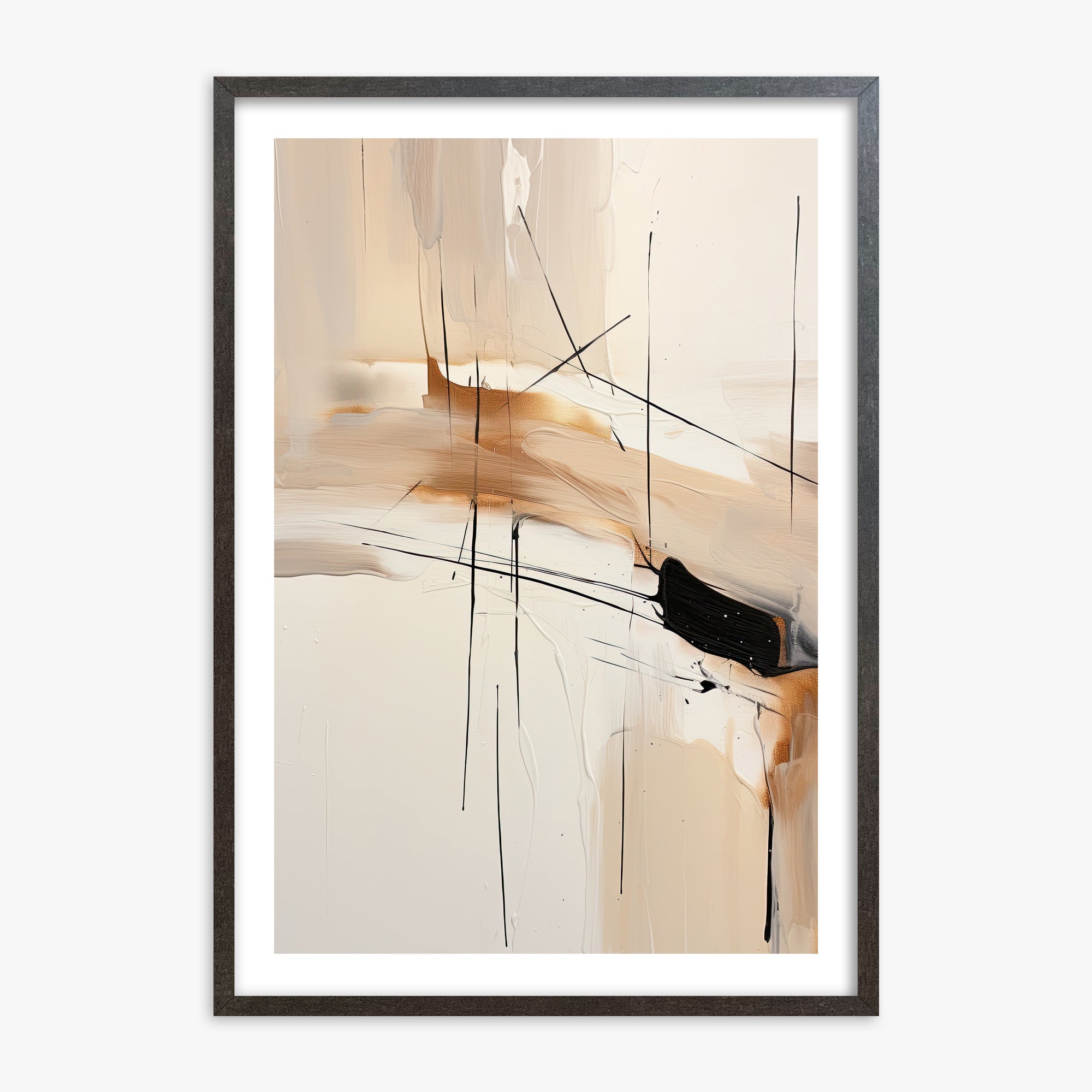 Desert Whisper, 70x100cm Framed Art Reproduction With Espresso Frame