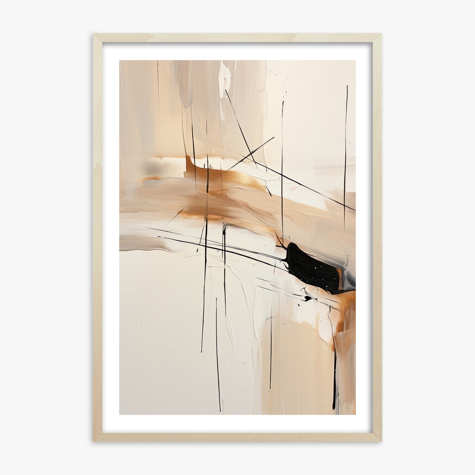 Desert Whisper, 70x100cm Framed Art Reproduction With Lime Wood Frame