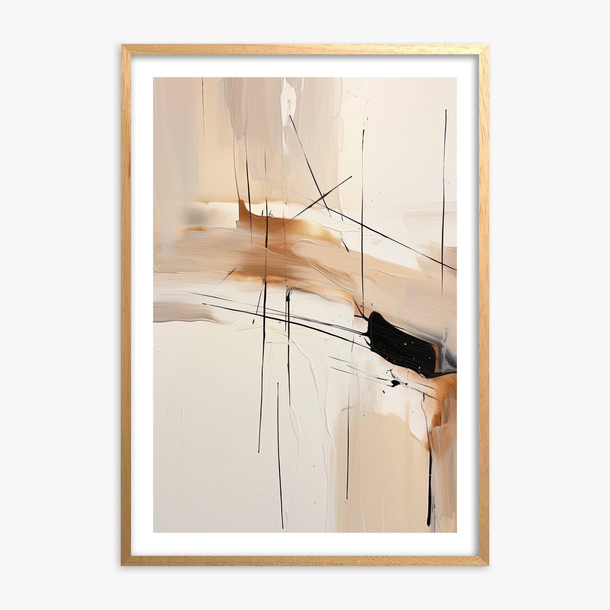 Desert Whisper, Oak Framed Poster With Oak Frame