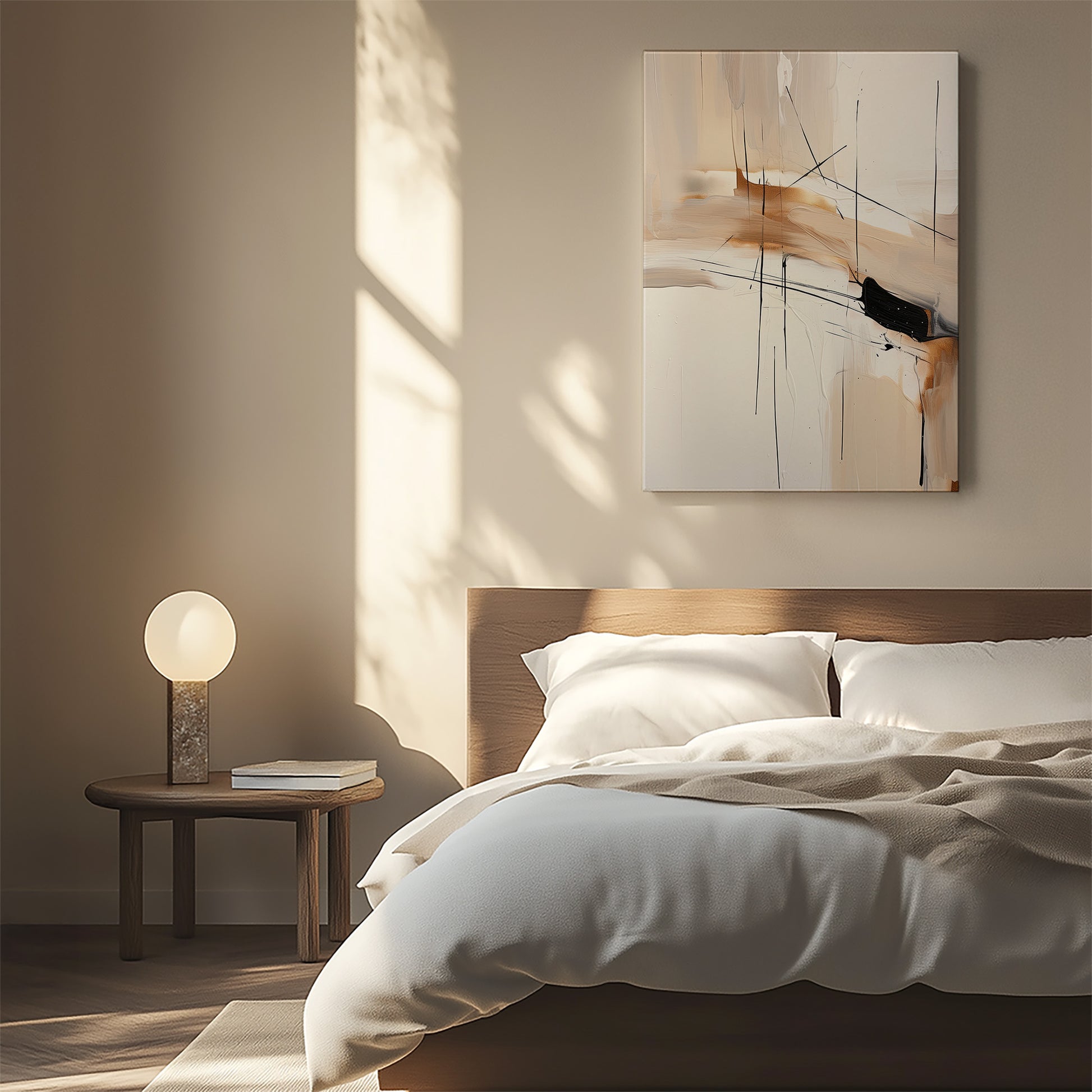 Design Concept No. 55 for Desert Whisper Japanese Satin Canvas Wall Art