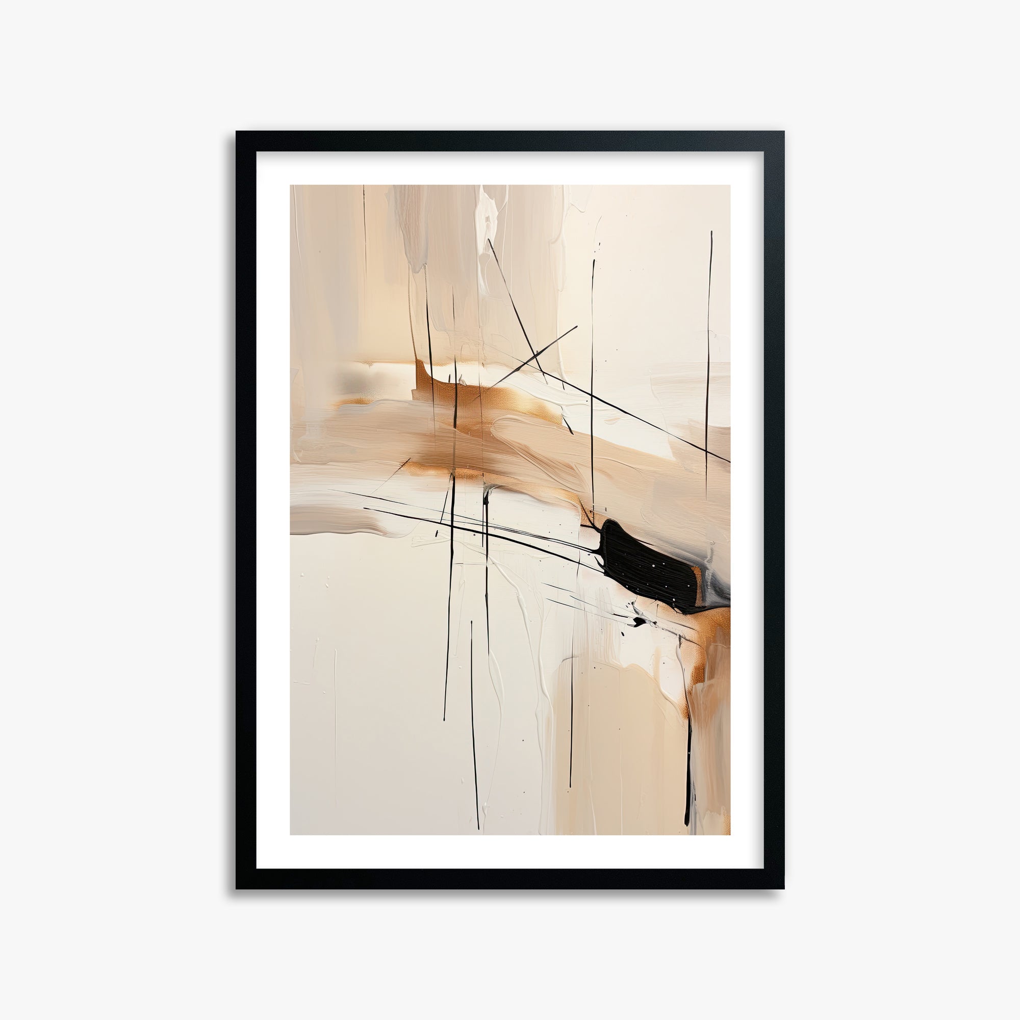 Desert Whisper, 50x70cm Black Framed Art Reproduction
