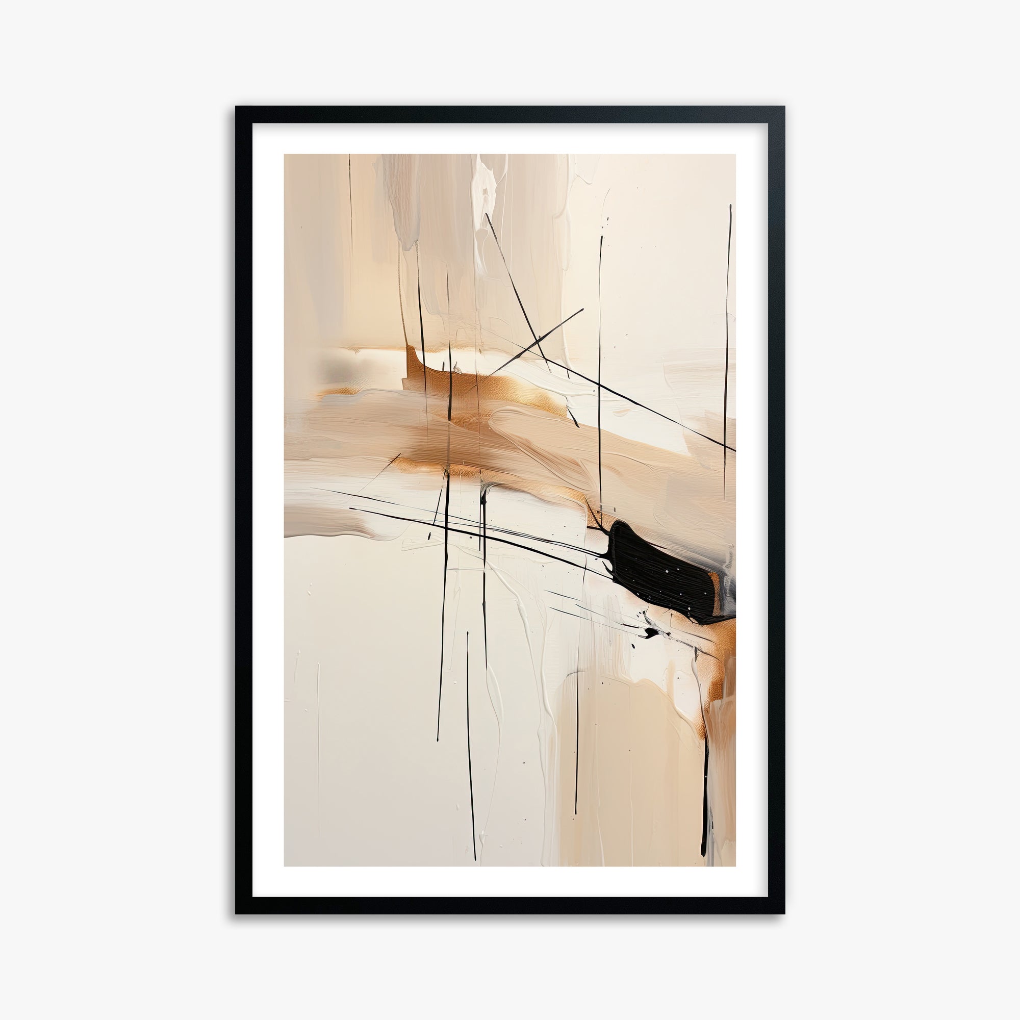 Desert Whisper, 61x91cm Black Framed Art Reproduction