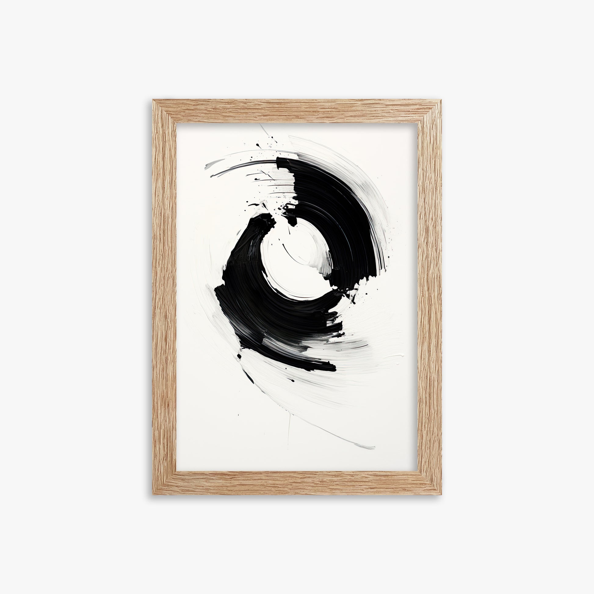 Orb in Motion, 21x30cm Framed Art Reproduction With Raw Oak Frame