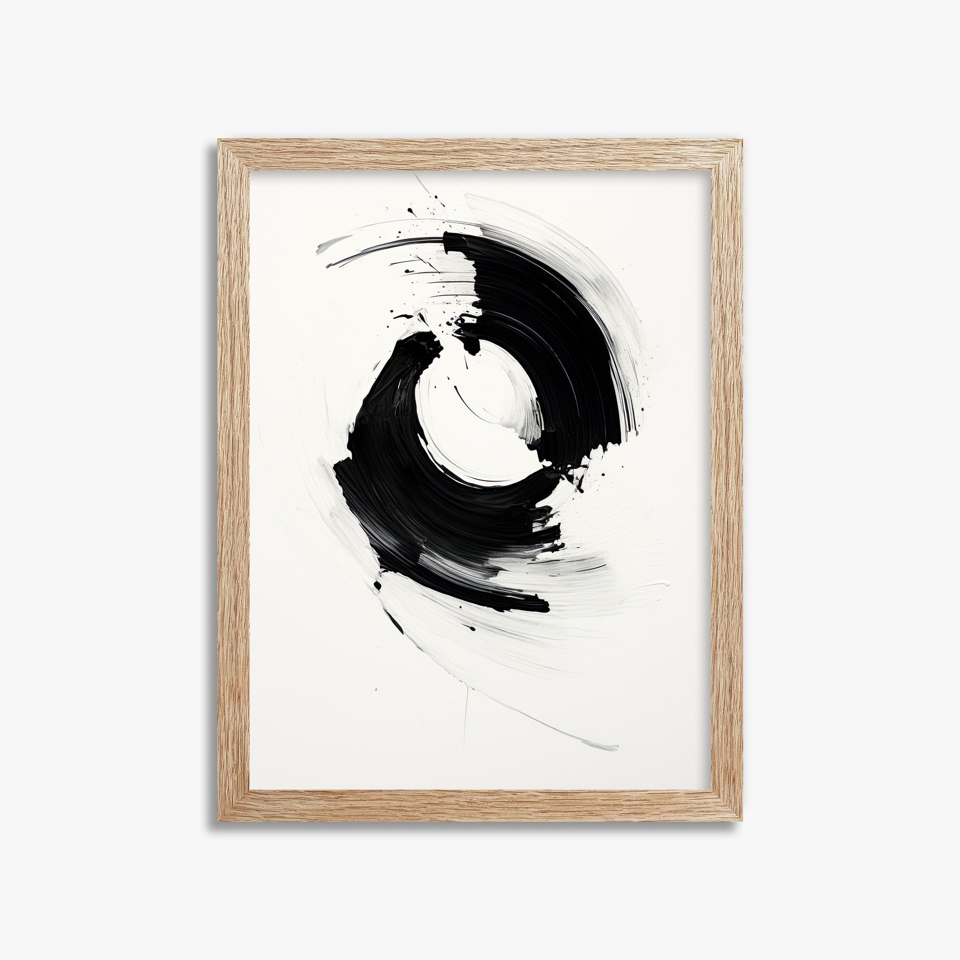 Orb in Motion, 30x40cm Framed Art Reproduction With Raw Oak Frame