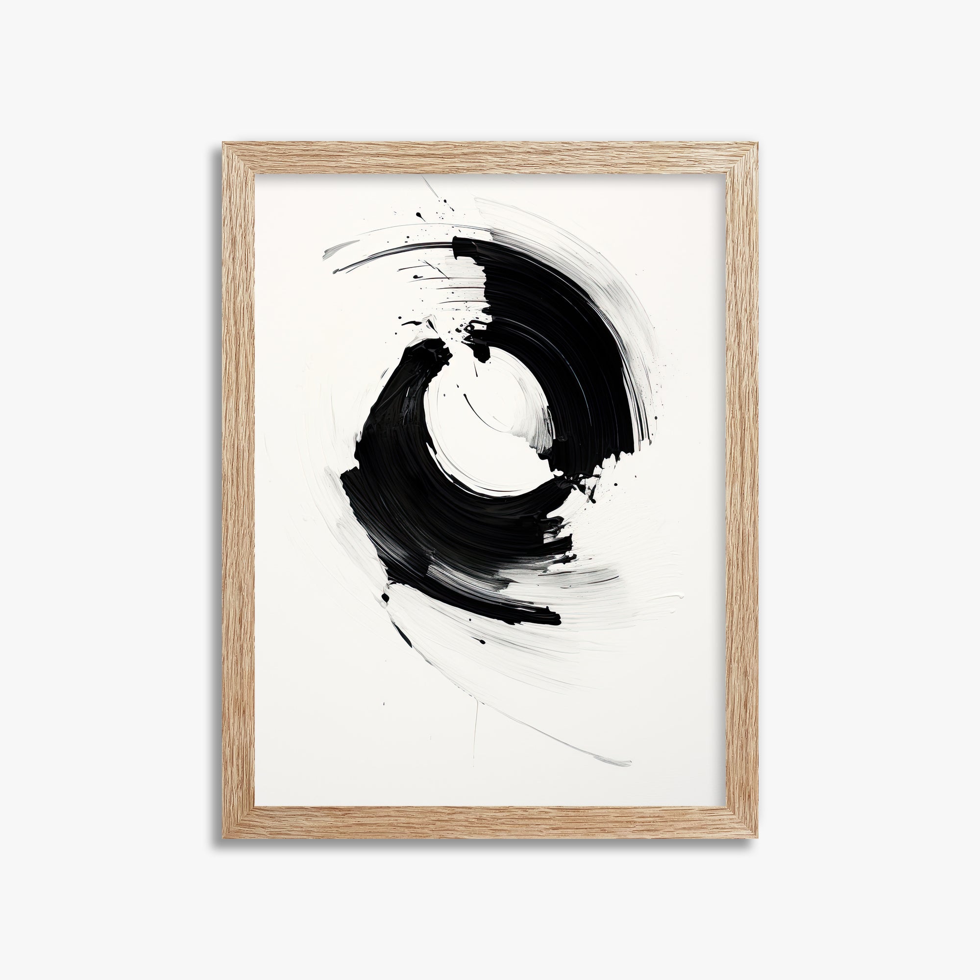 Orb in Motion, 30x40cm Framed Art Reproduction With Raw Oak Frame