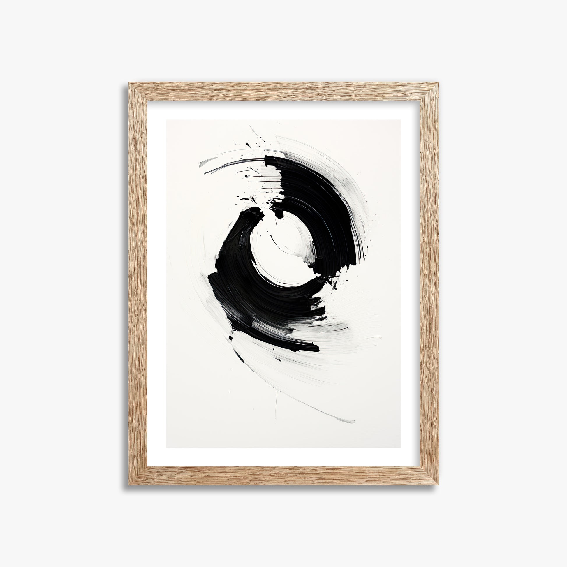Orb in Motion, 30x40cm Framed Art Reproduction With Raw Oak Frame