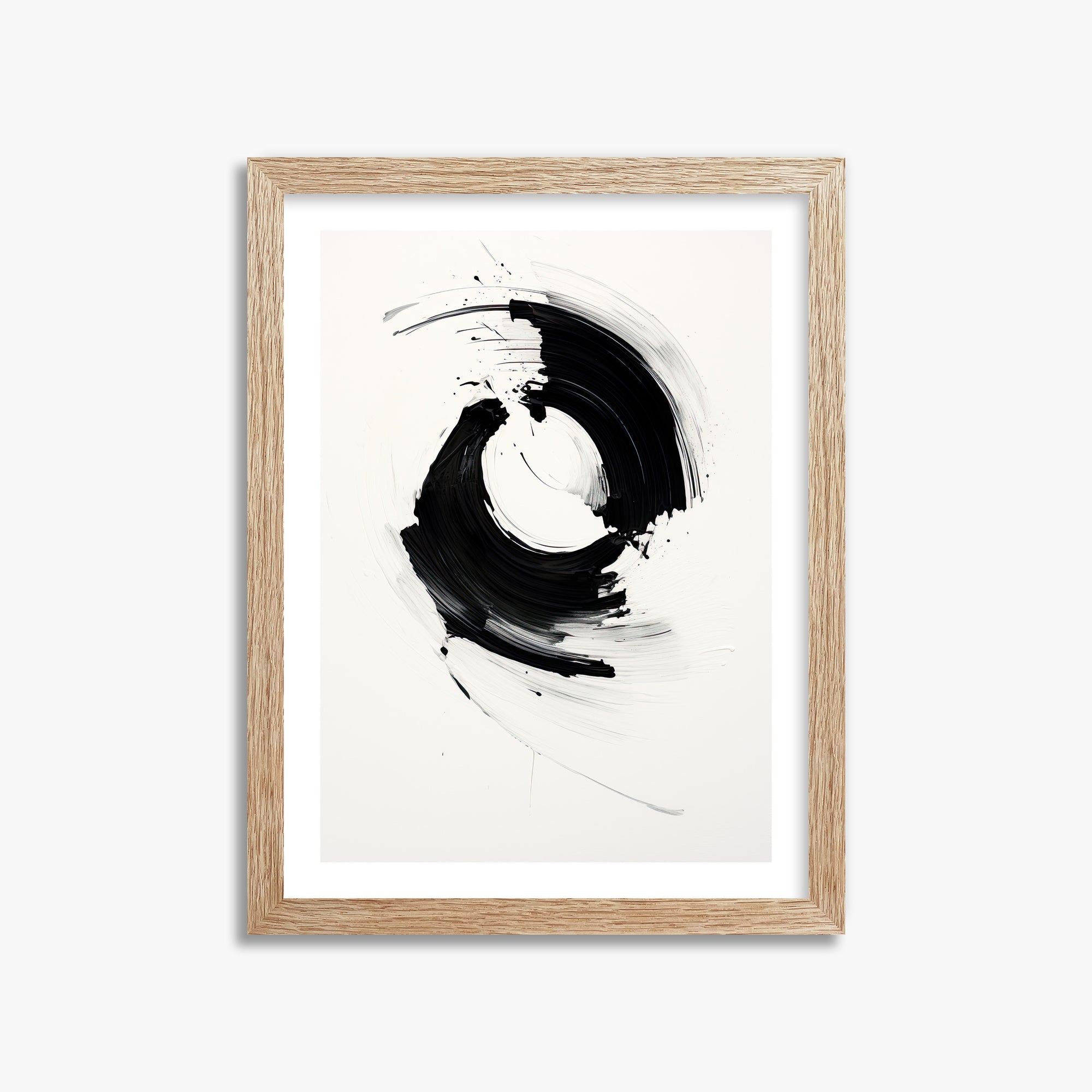 Orb in Motion, 30x40cm Framed Art Reproduction With Raw Oak Frame
