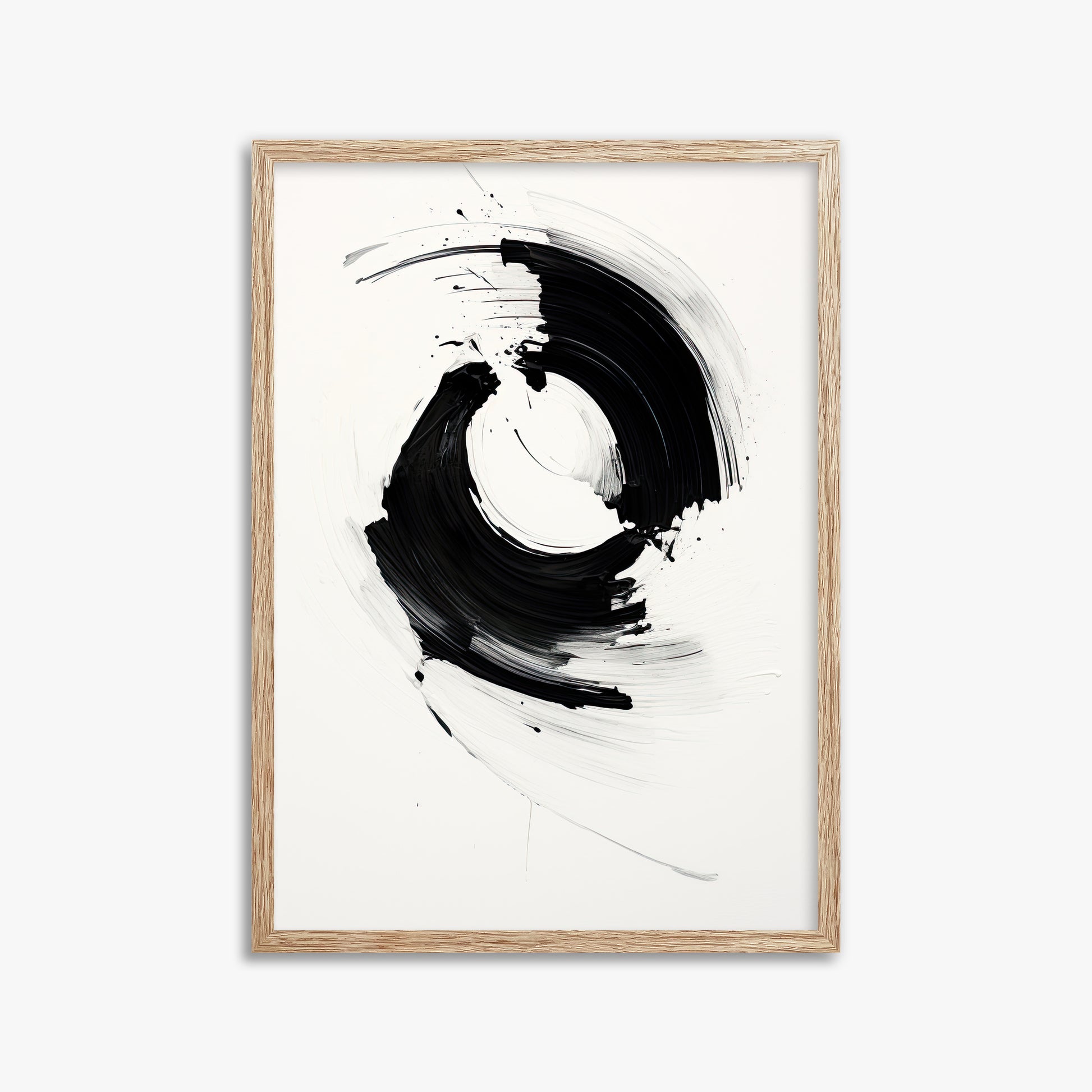 Orb in Motion, 50x70cm Framed Art Reproduction With Raw Oak Frame