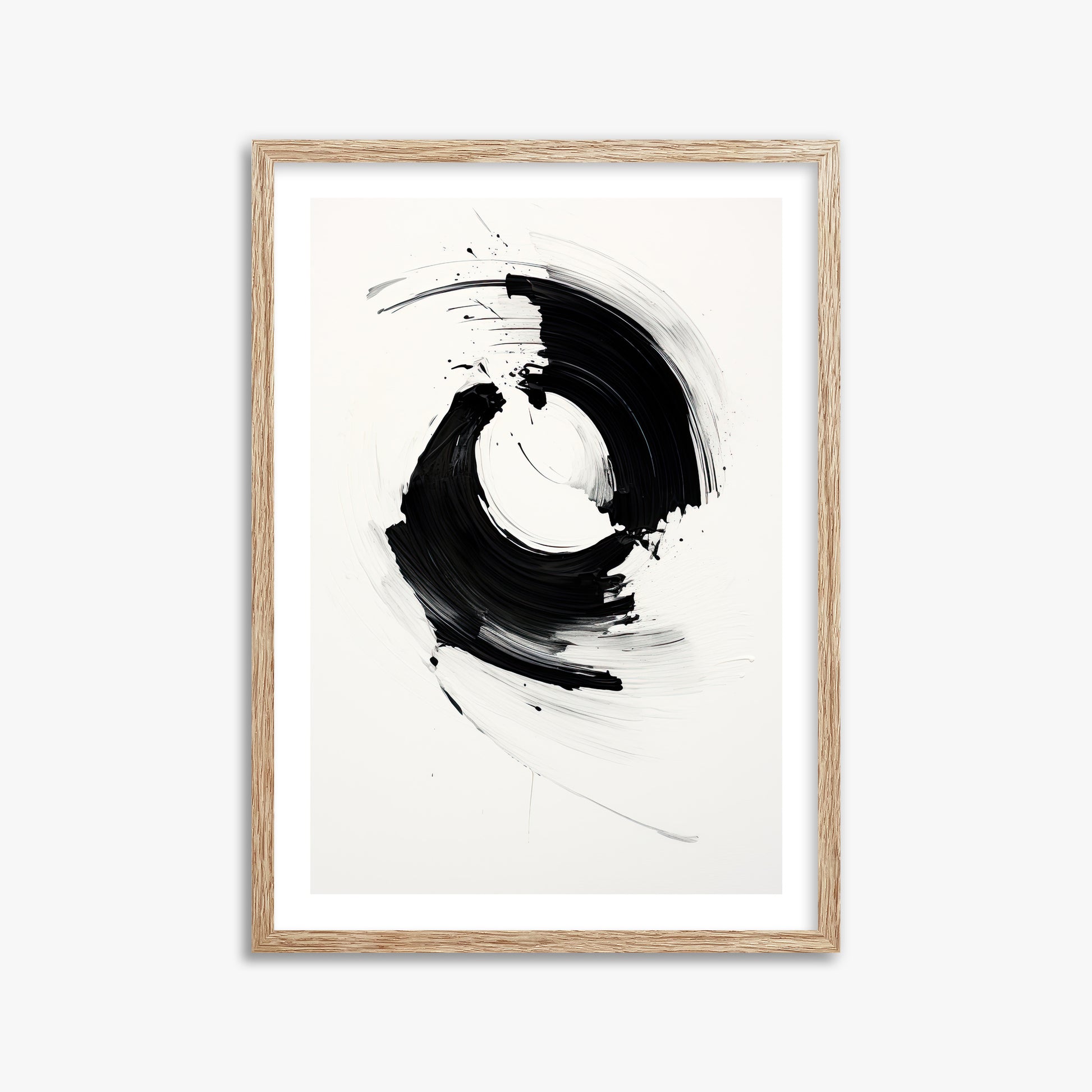 Orb in Motion, 50x70cm Framed Art Reproduction With Raw Oak Frame