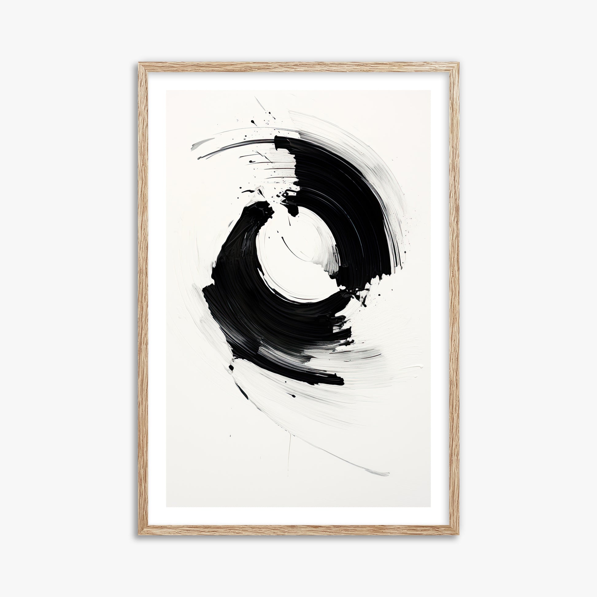 Orb in Motion, 61x91cm Framed Art Reproduction With Raw Oak Frame