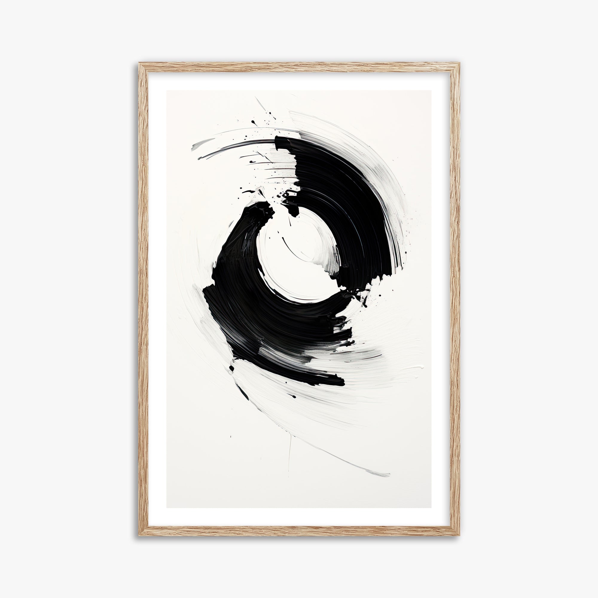 Orb in Motion, 61x91cm Framed Art Reproduction With Raw Oak Frame
