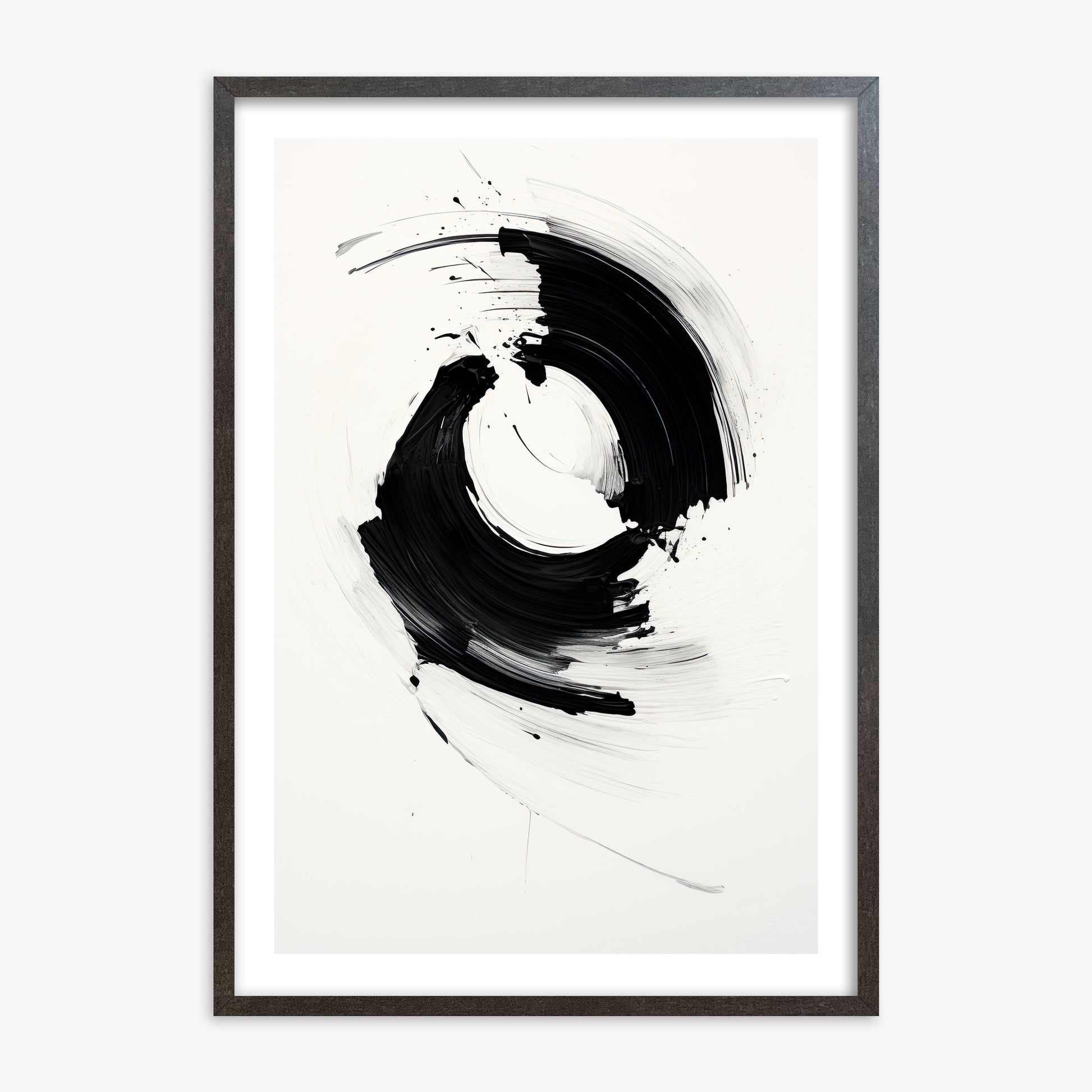 Orb in Motion, 70x100cm Framed Art Reproduction With Espresso Frame