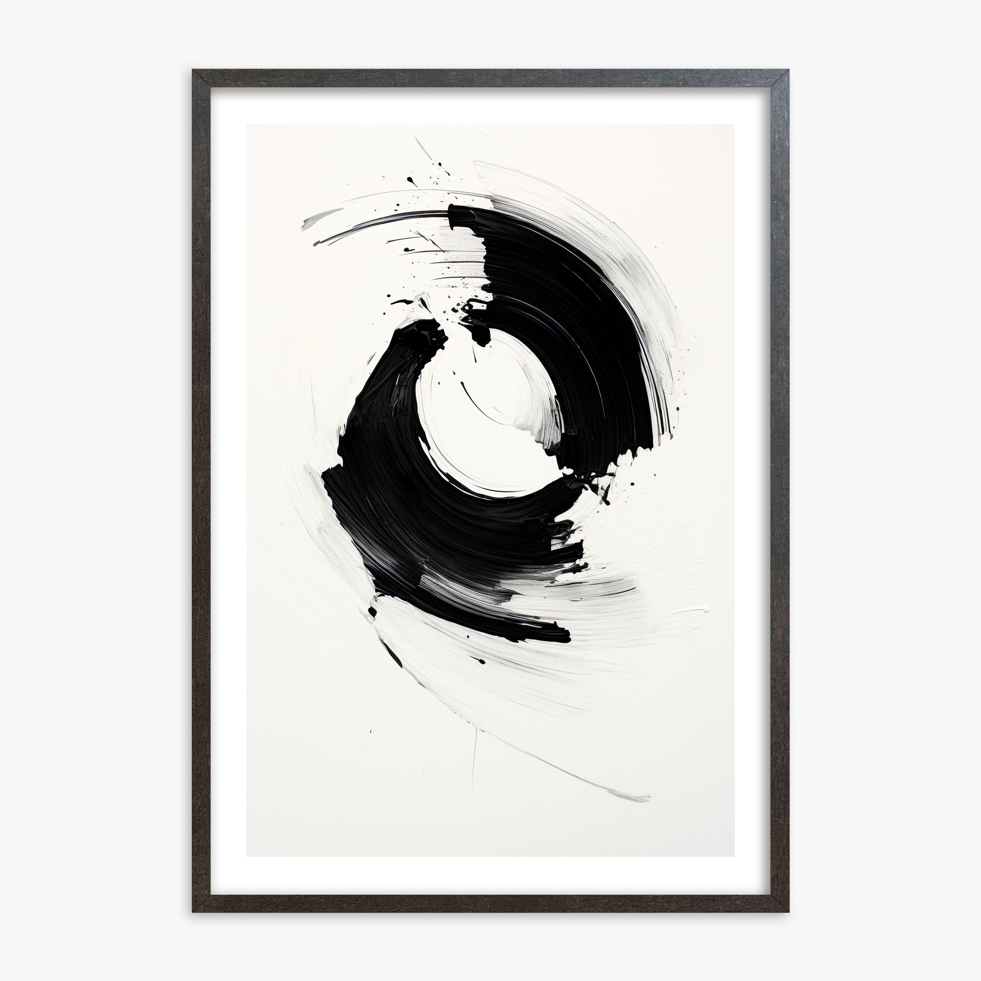 Orb in Motion, 70x100cm Framed Art Reproduction With Espresso Frame