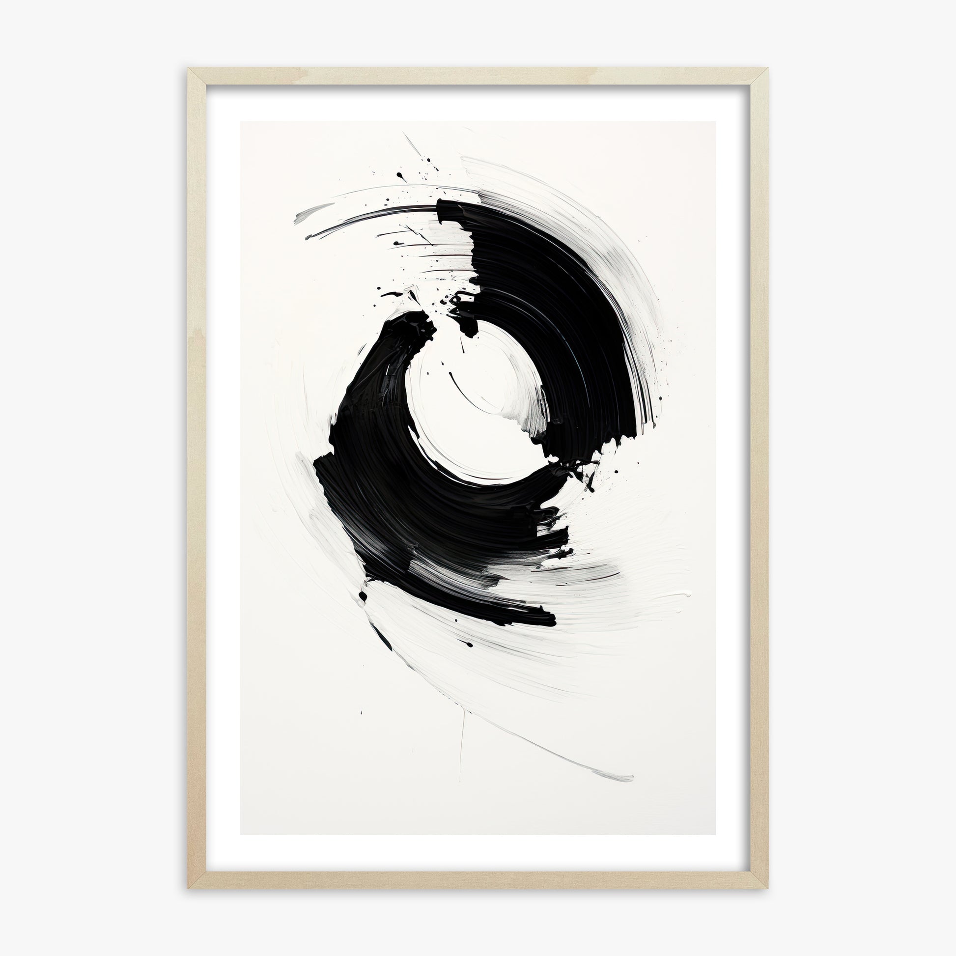 Orb in Motion, 70x100cm Framed Art Reproduction With Lime Wood Frame