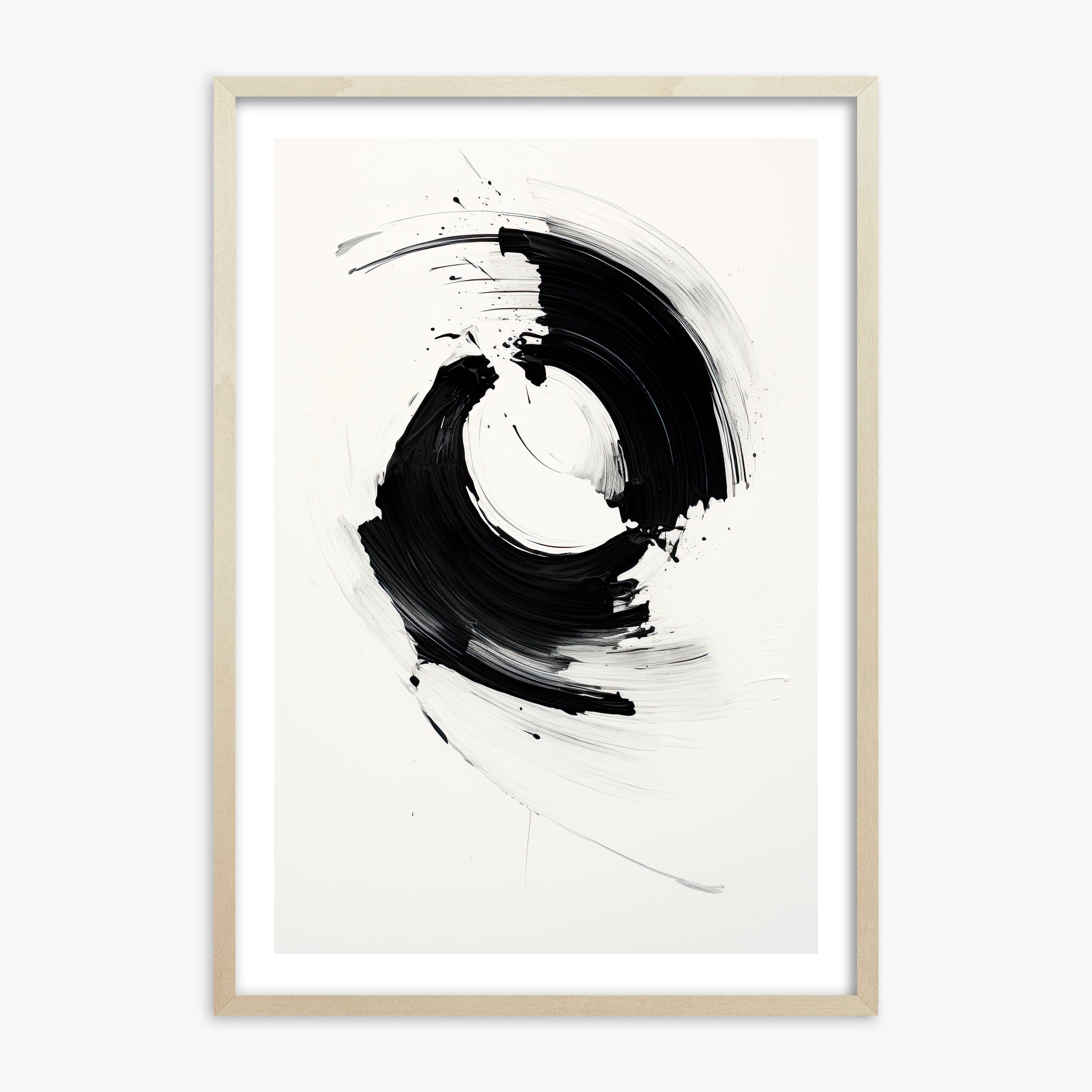 Orb in Motion, 70x100cm Framed Art Reproduction With Lime Wood Frame