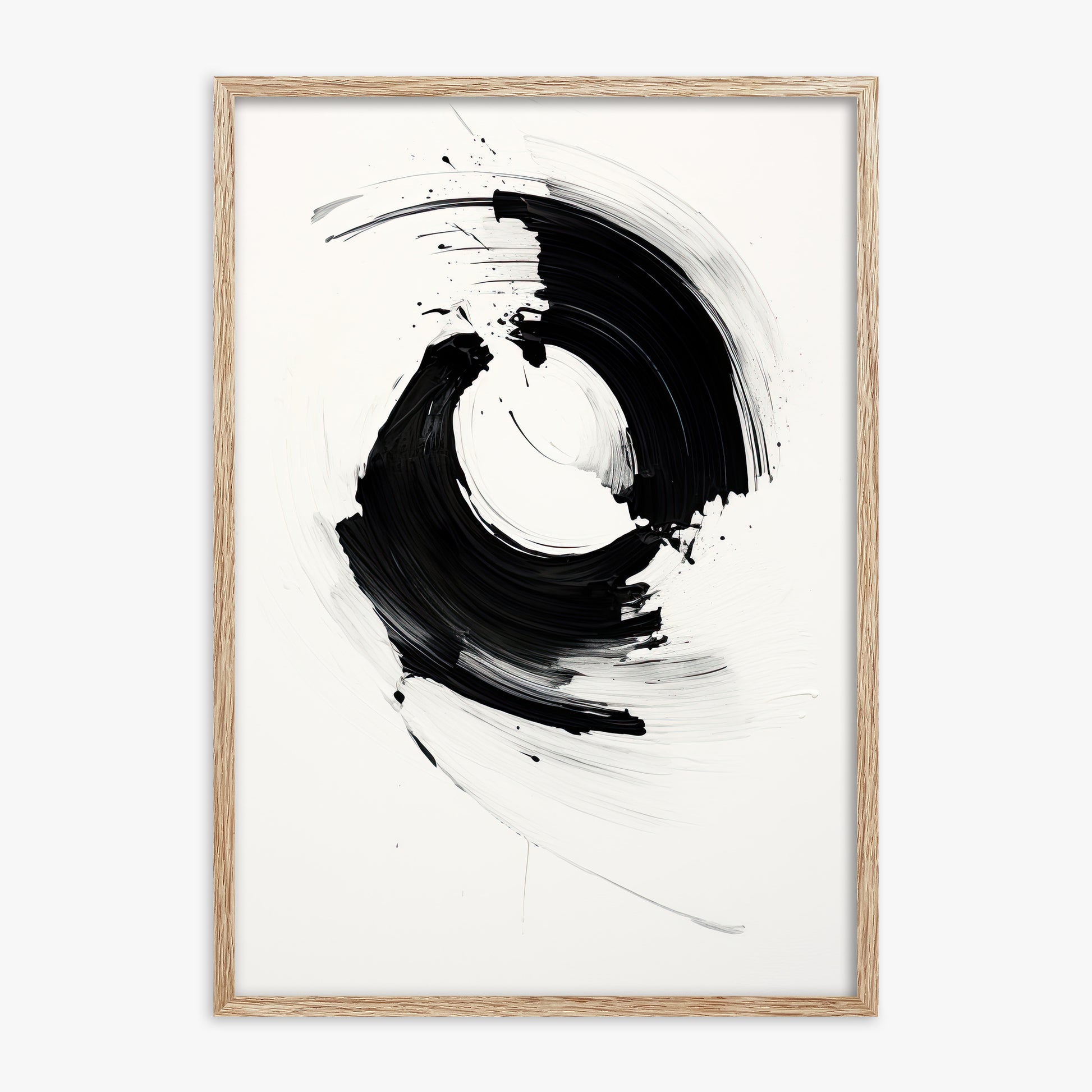 Orb in Motion, 70x100cm Framed Art Reproduction With Raw Oak Frame
