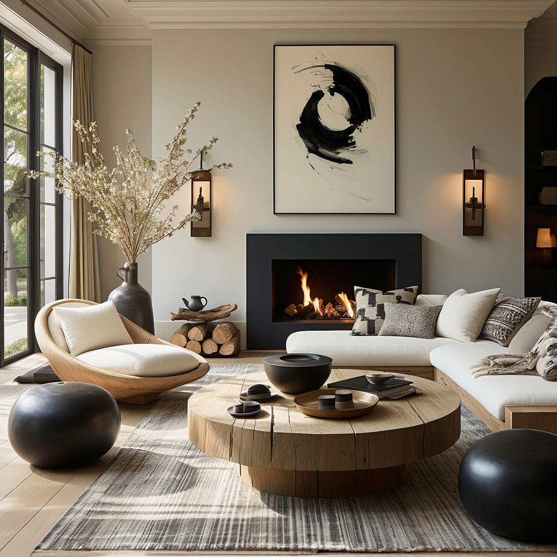 Orb in Motion, 50x70cm Framed Poster With Black Frame