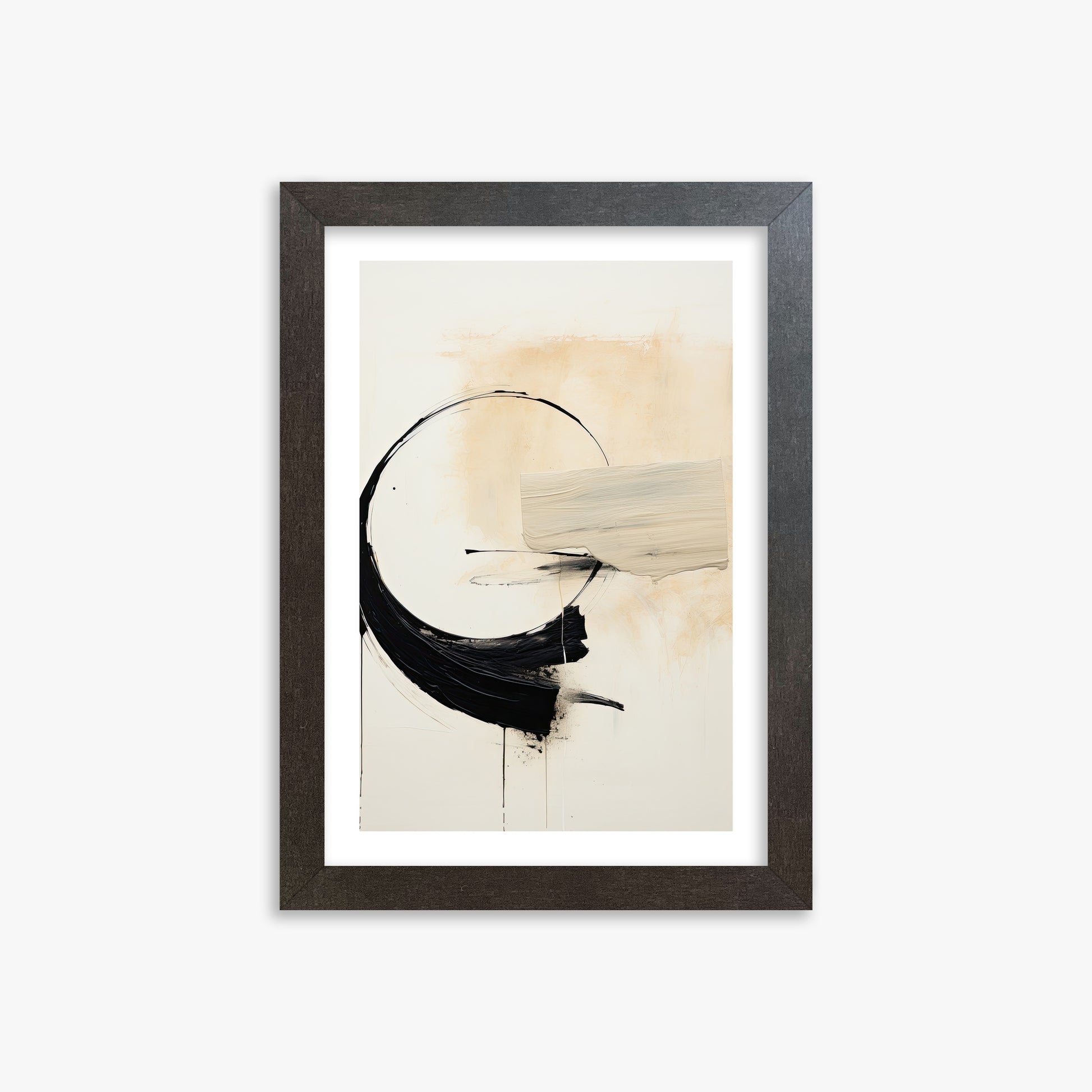 Arc Fragment, 21x30cm Framed Art Reproduction With Espresso Frame
