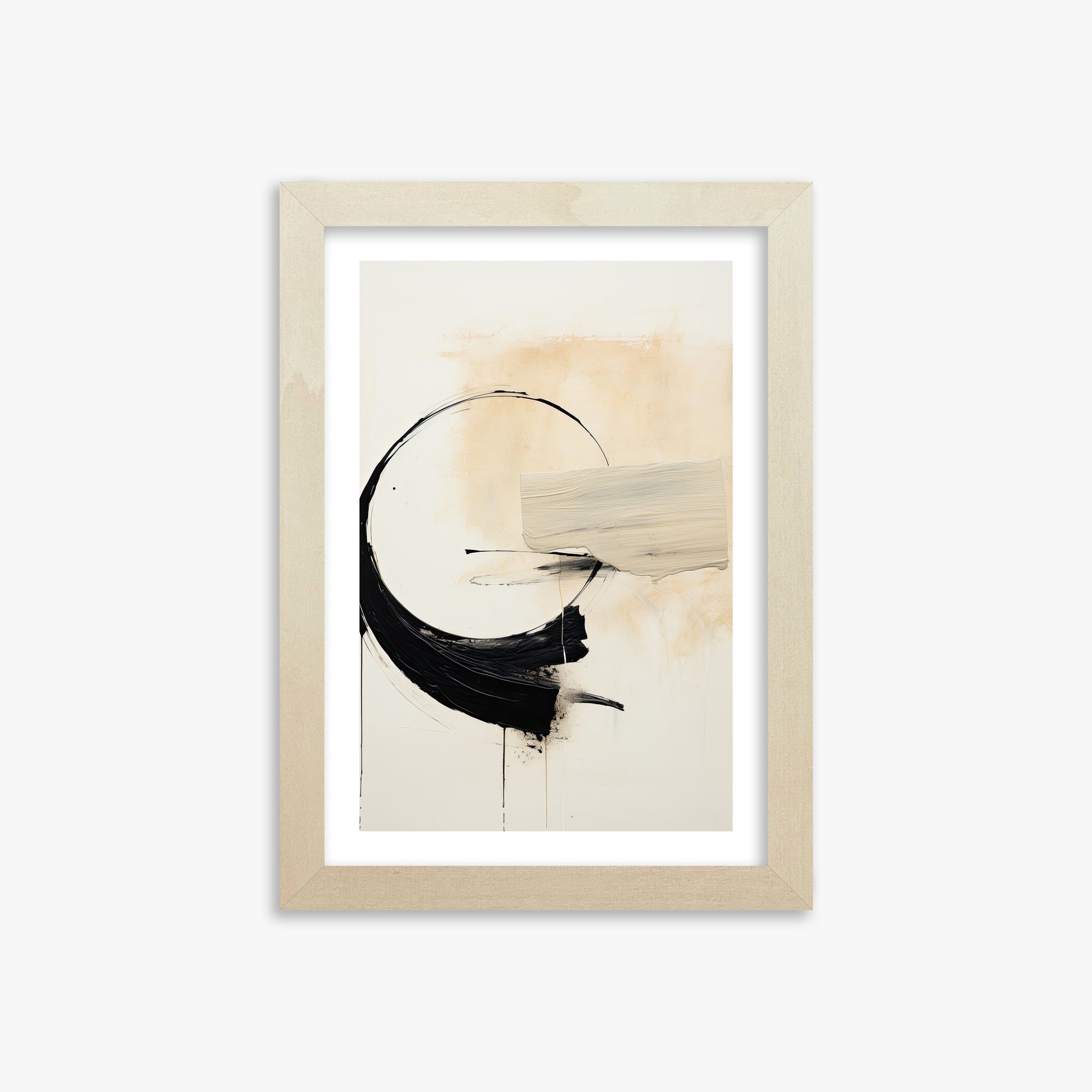 Arc Fragment, 21x30cm Framed Art Reproduction With Lime Wood Frame