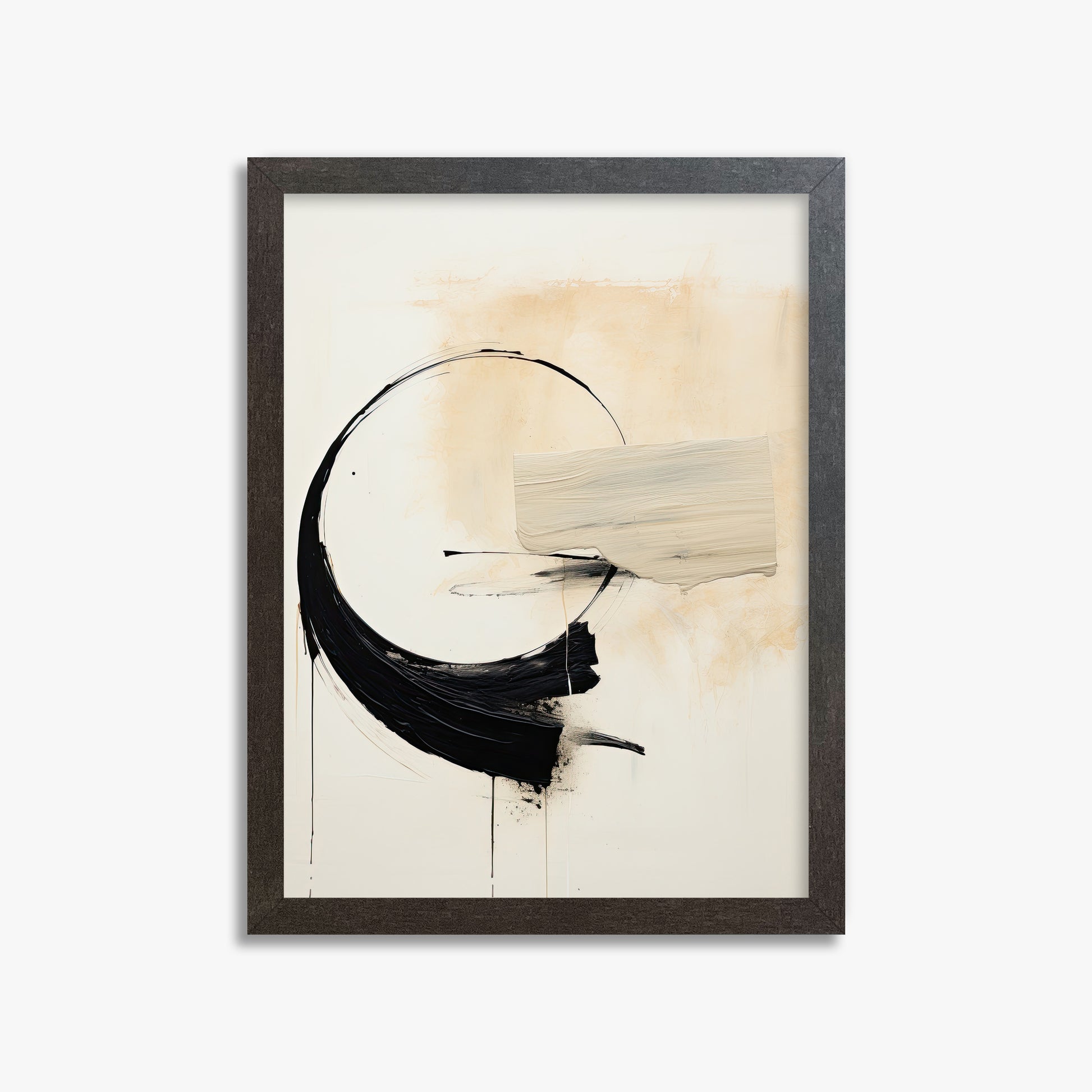 Arc Fragment, 30x40cm Framed Art Reproduction With Espresso Frame
