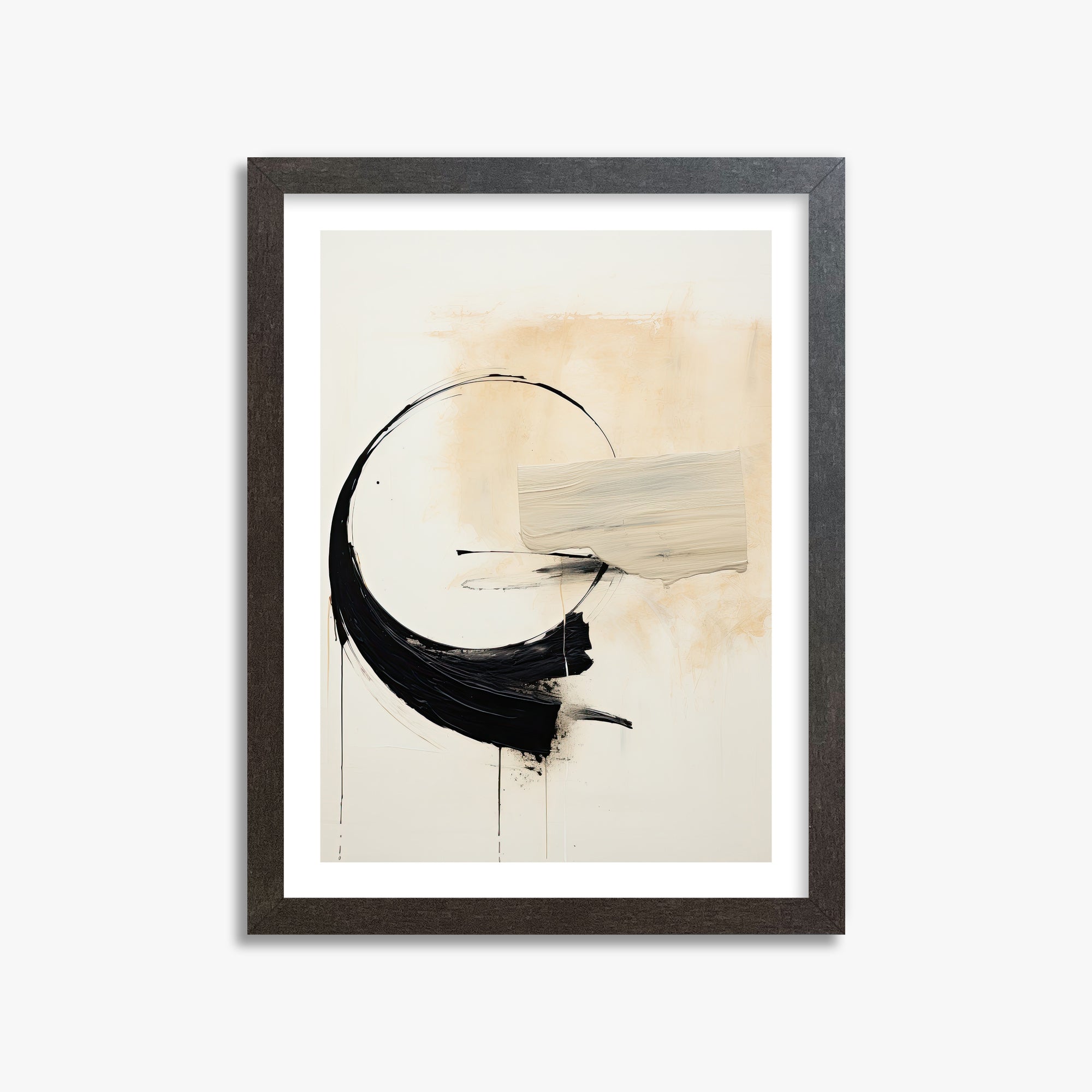 Arc Fragment, 30x40cm Framed Art Reproduction With Espresso Frame