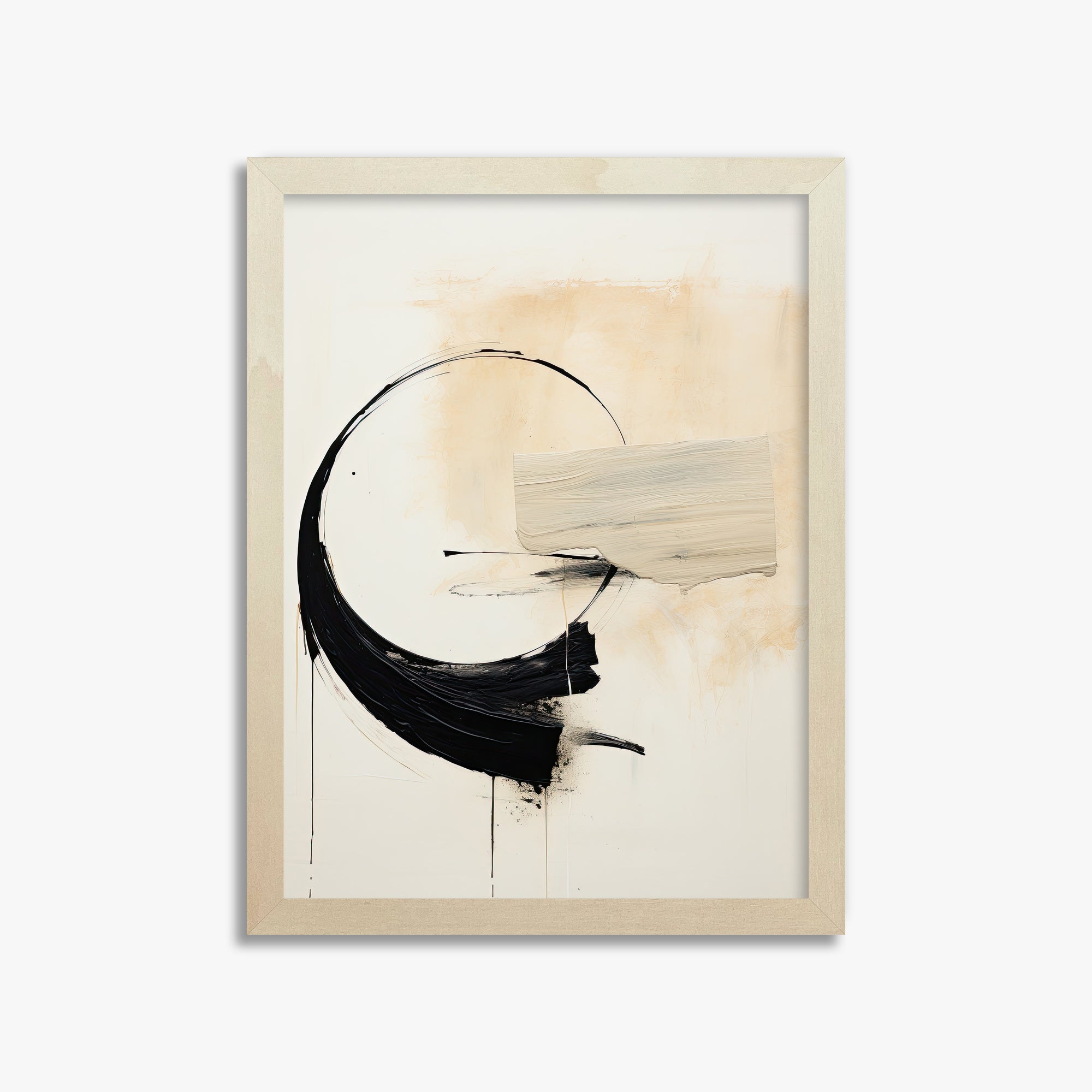 Arc Fragment, 30x40cm Framed Art Reproduction With Lime Wood Frame