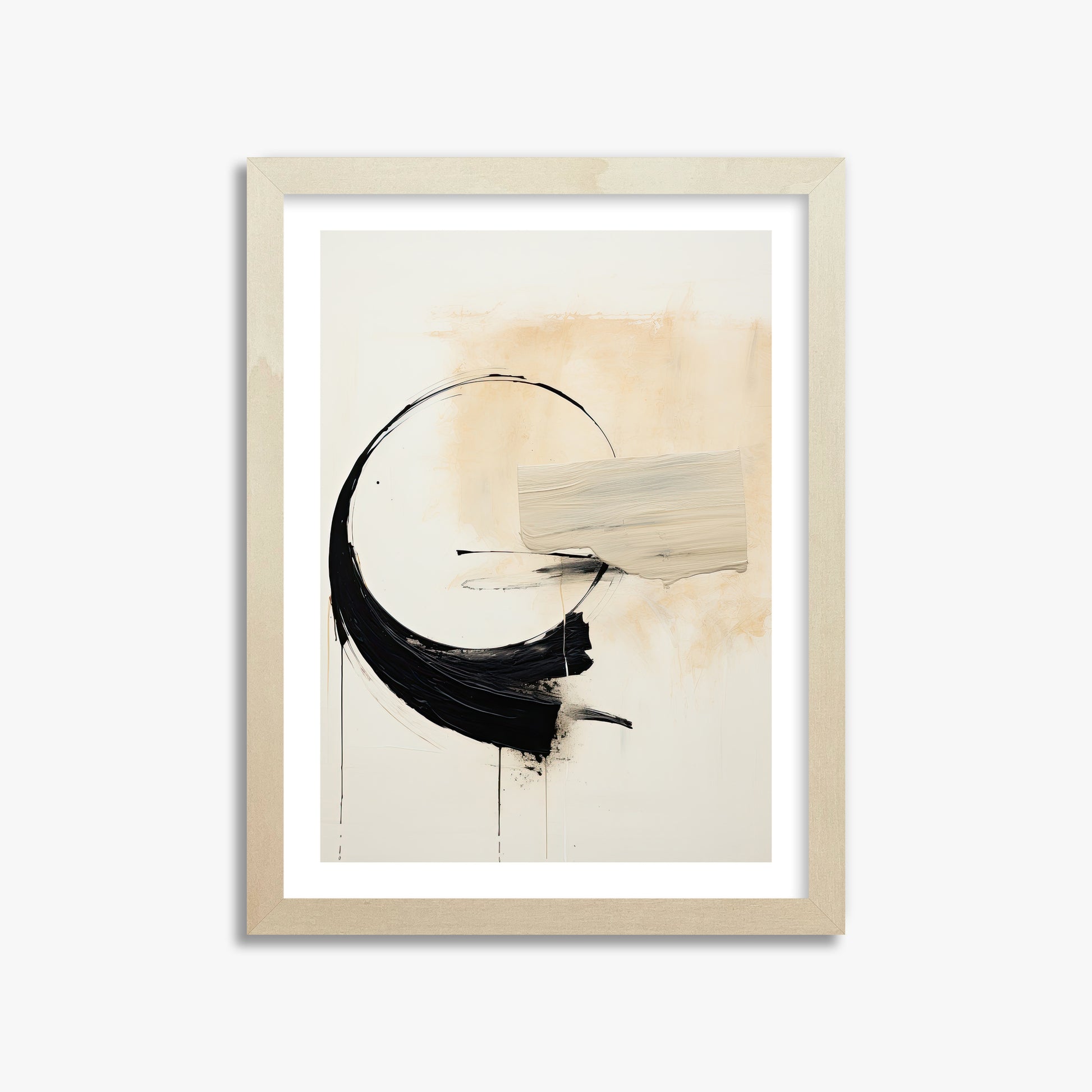 Arc Fragment, 30x40cm Framed Art Reproduction With Lime Wood Frame