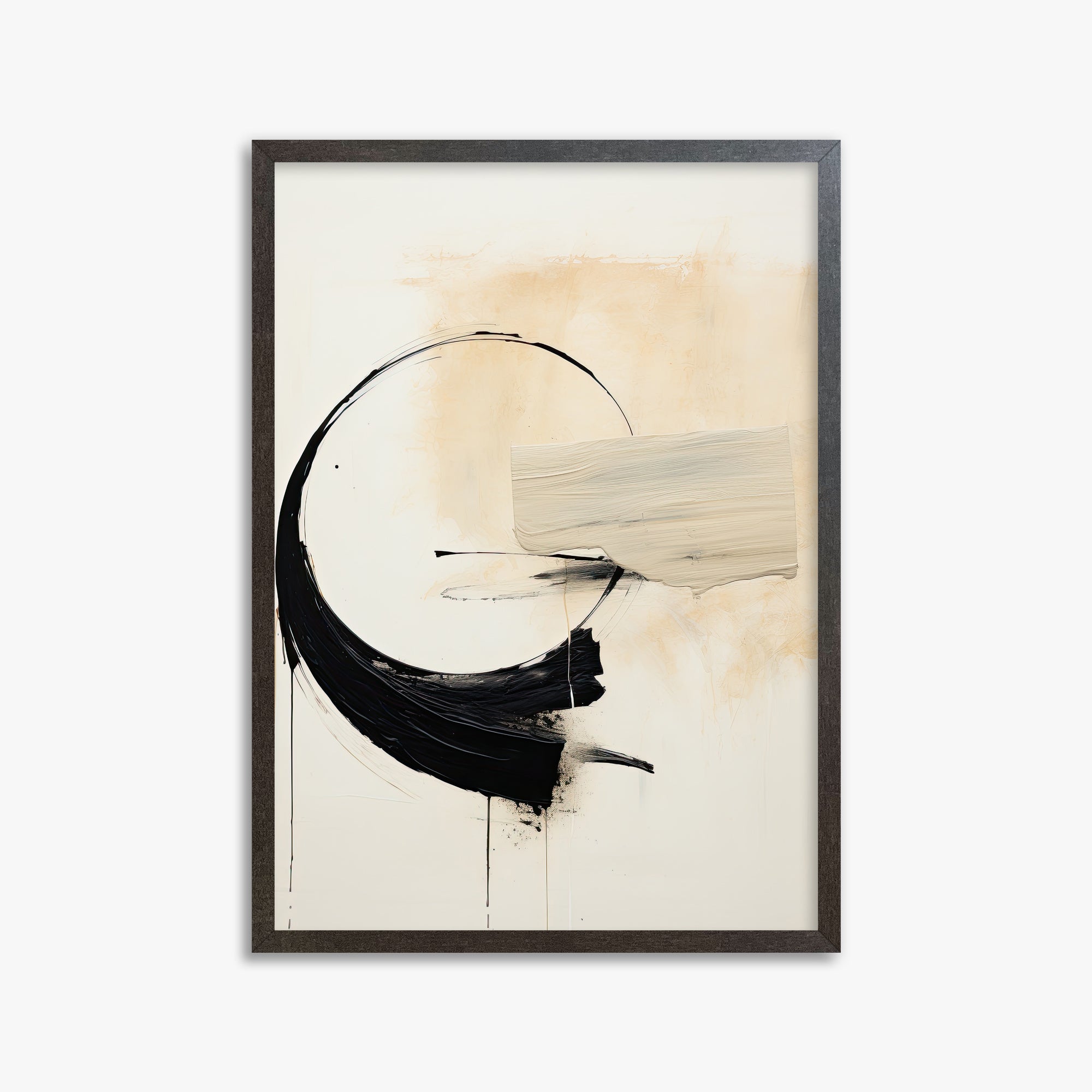 Arc Fragment, 50x70cm Framed Art Reproduction With Espresso Frame