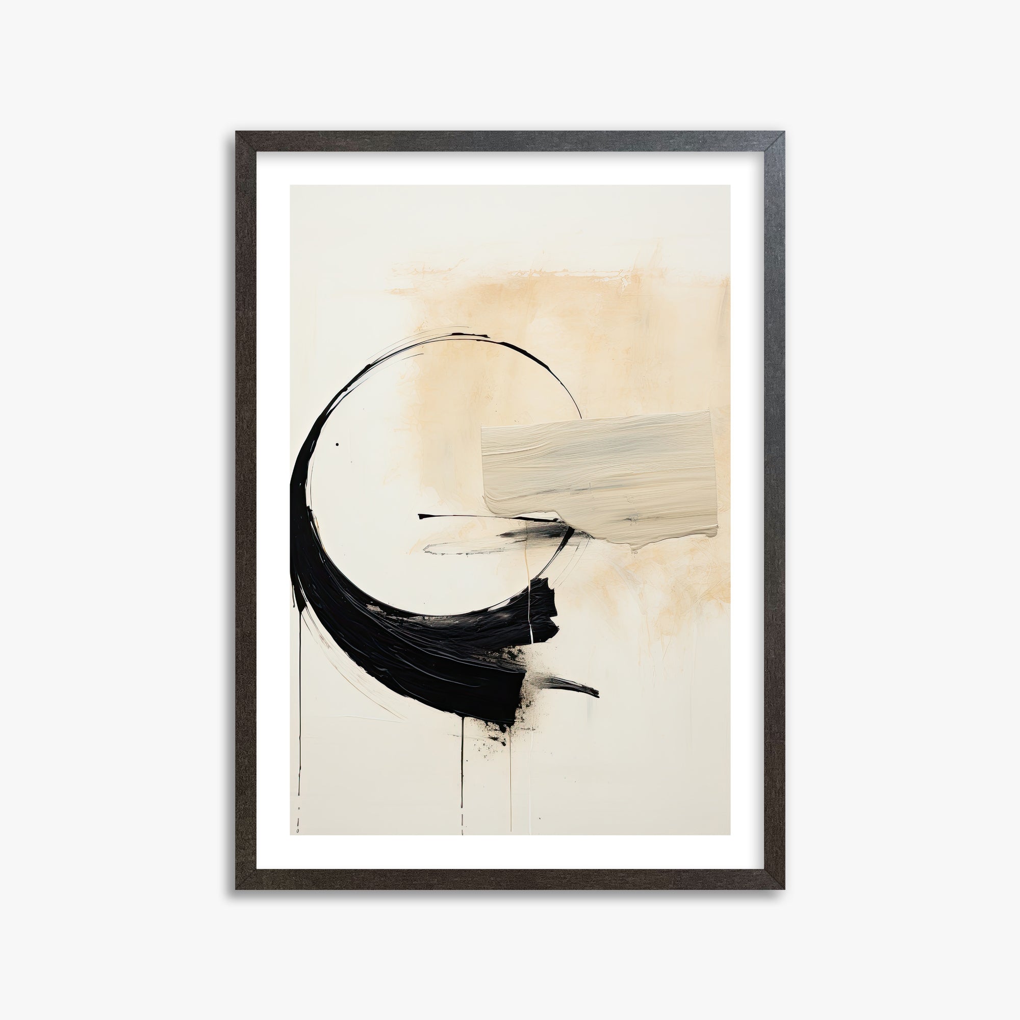 Arc Fragment, 50x70cm Framed Art Reproduction With Espresso Frame