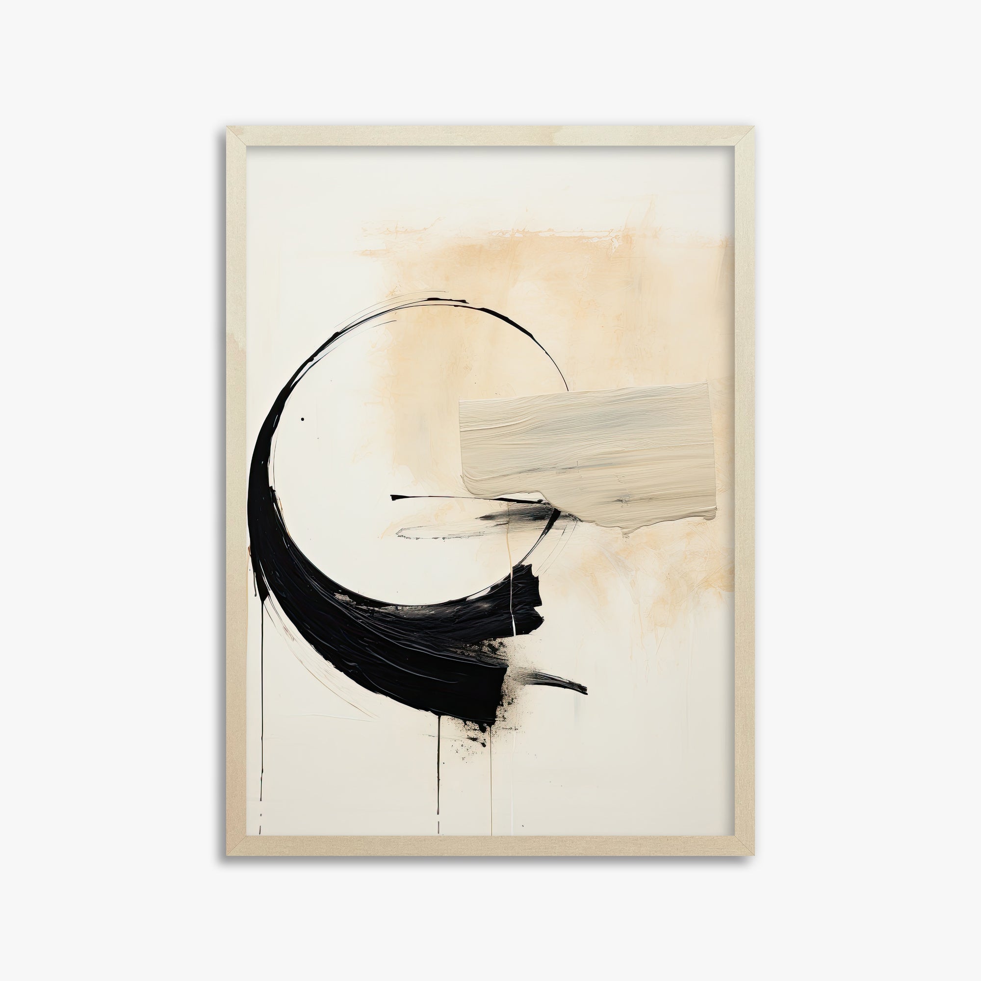 Arc Fragment, 50x70cm Framed Art Reproduction With Lime Wood Frame