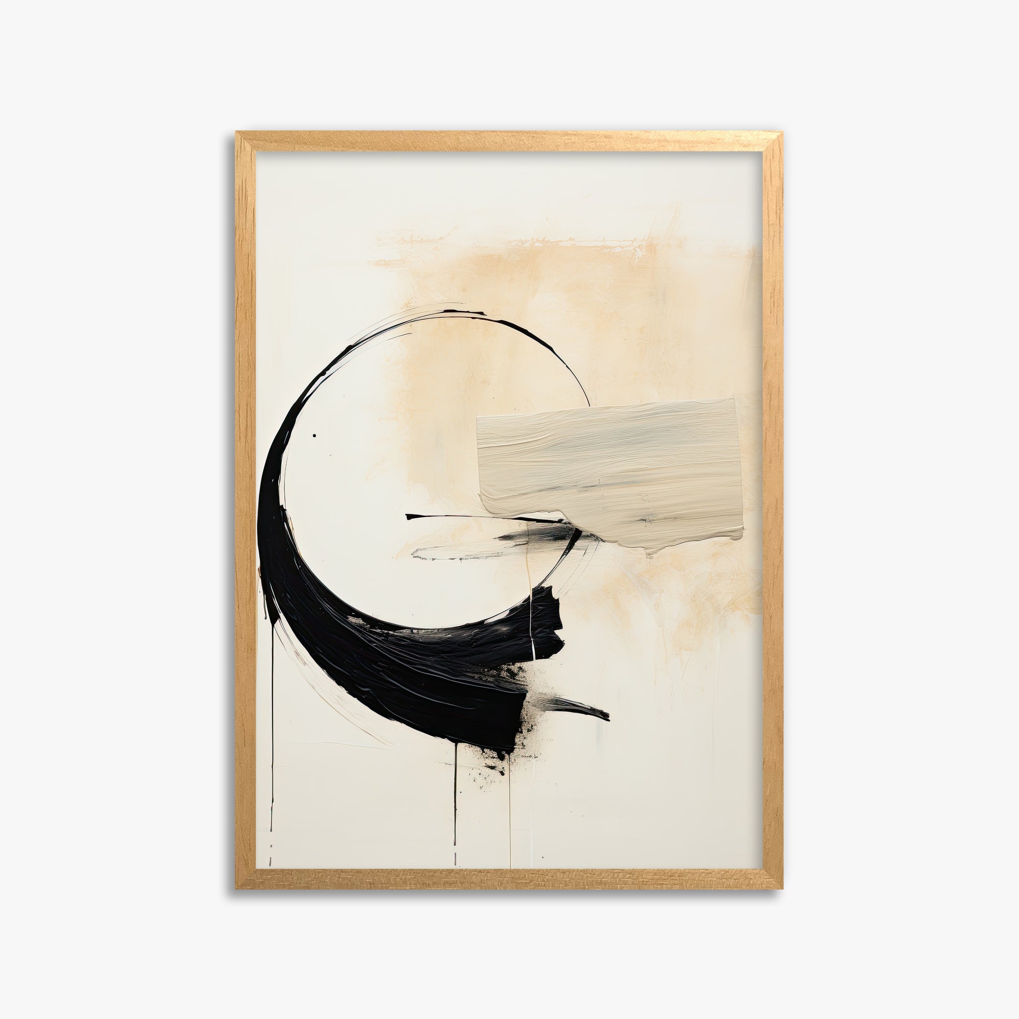 Arc Fragment, 50x70cm Framed Poster With Oak Frame