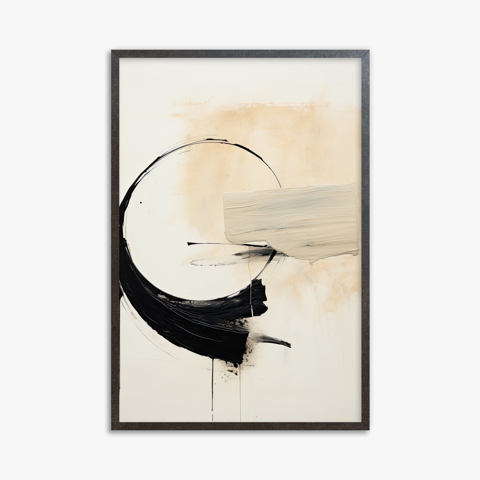 Arc Fragment, 61x91cm Framed Art Reproduction With Espresso Frame