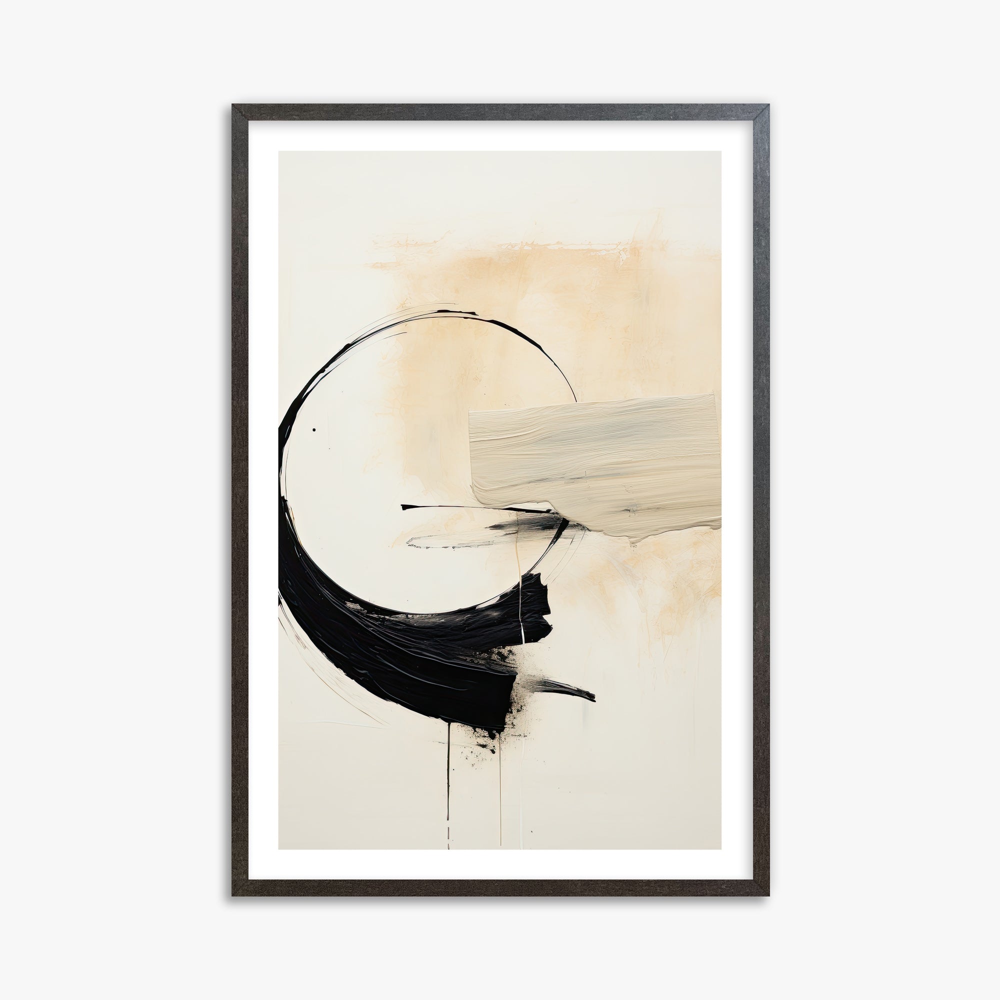 Arc Fragment, 61x91cm Framed Art Reproduction With Espresso Frame