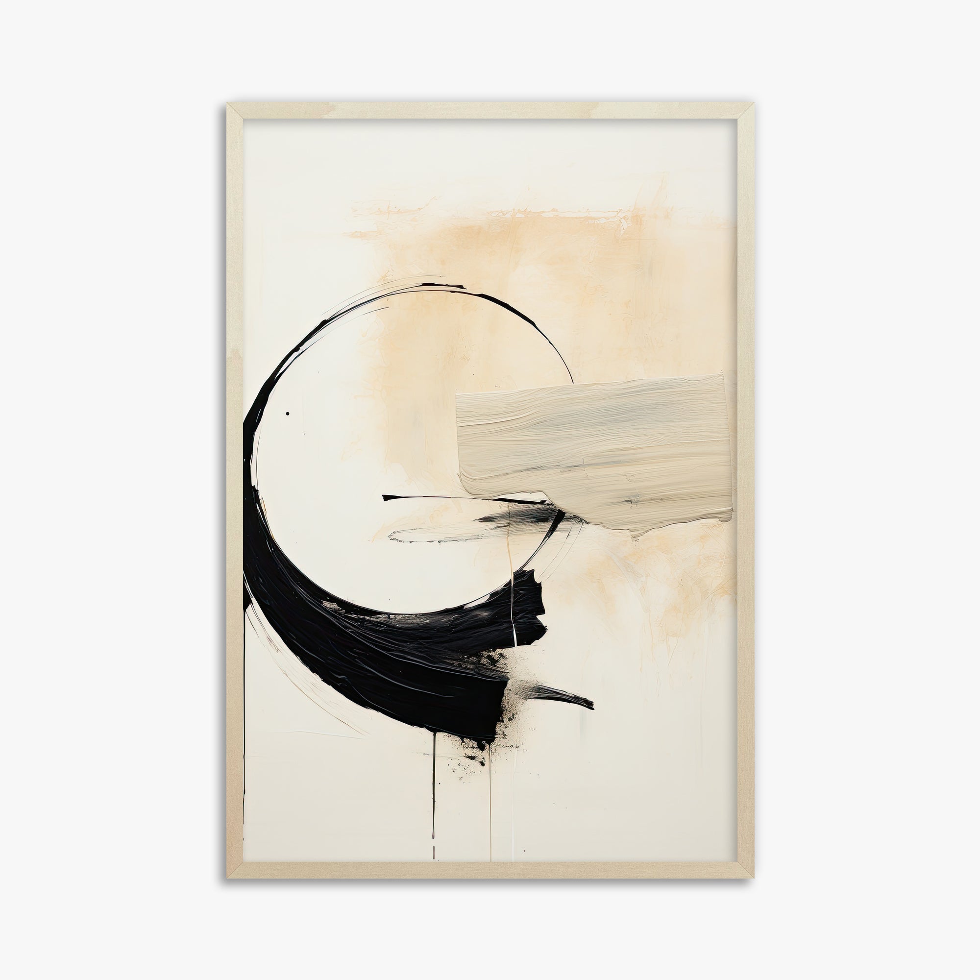 Arc Fragment, 61x91cm Framed Art Reproduction With Lime Wood Frame