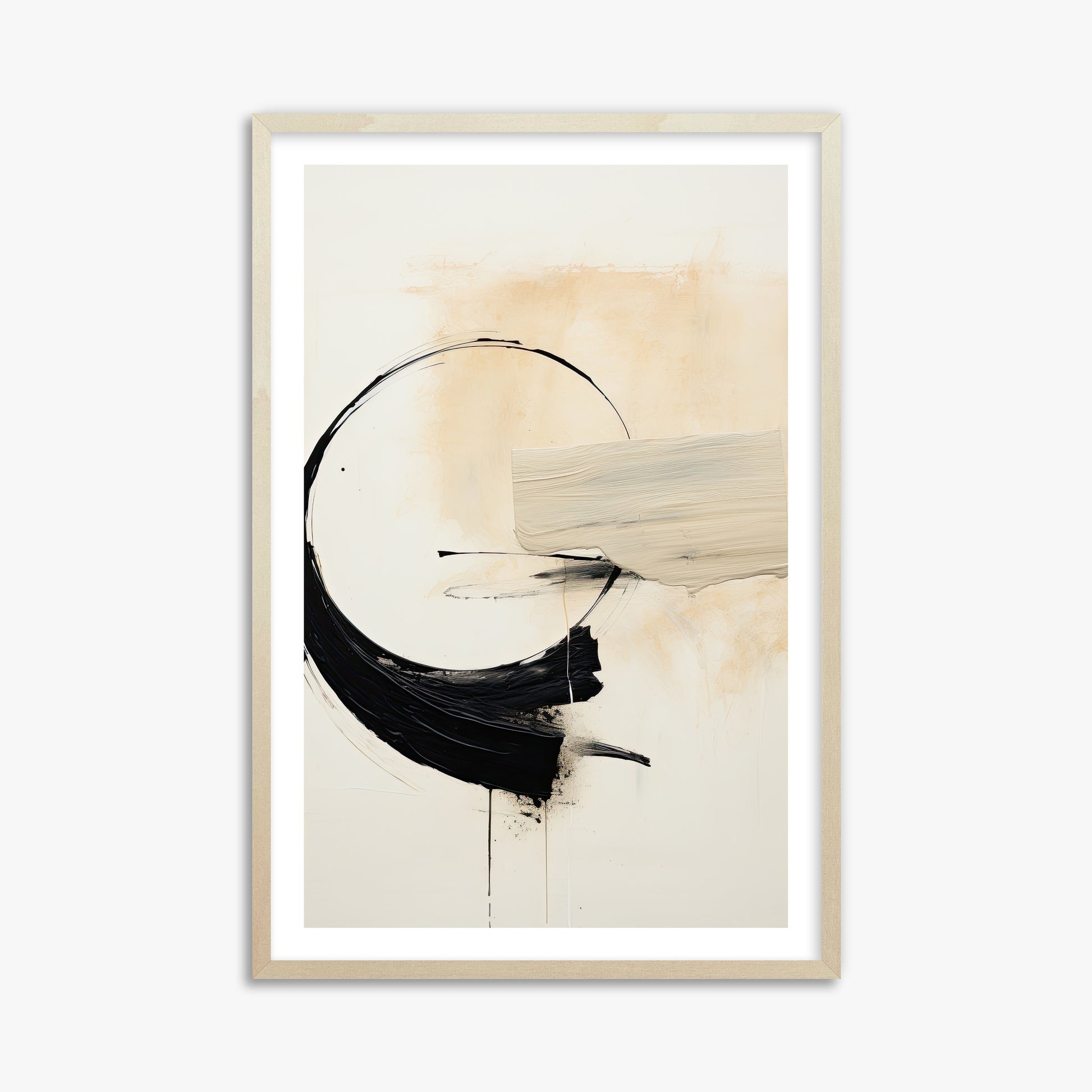 Arc Fragment, 61x91cm Framed Art Reproduction With Lime Wood Frame