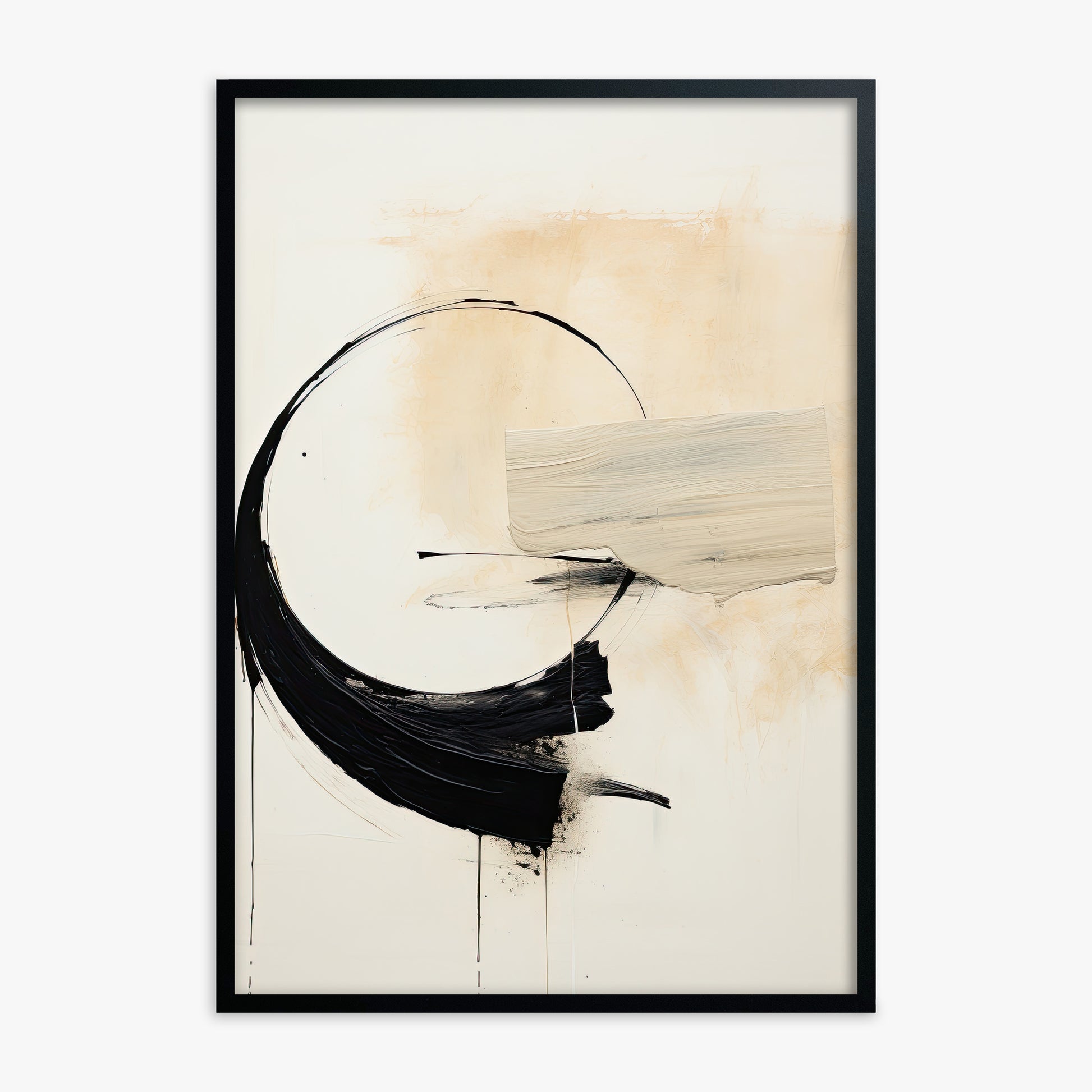 Arc Fragment, Black Framed Poster With Black Frame