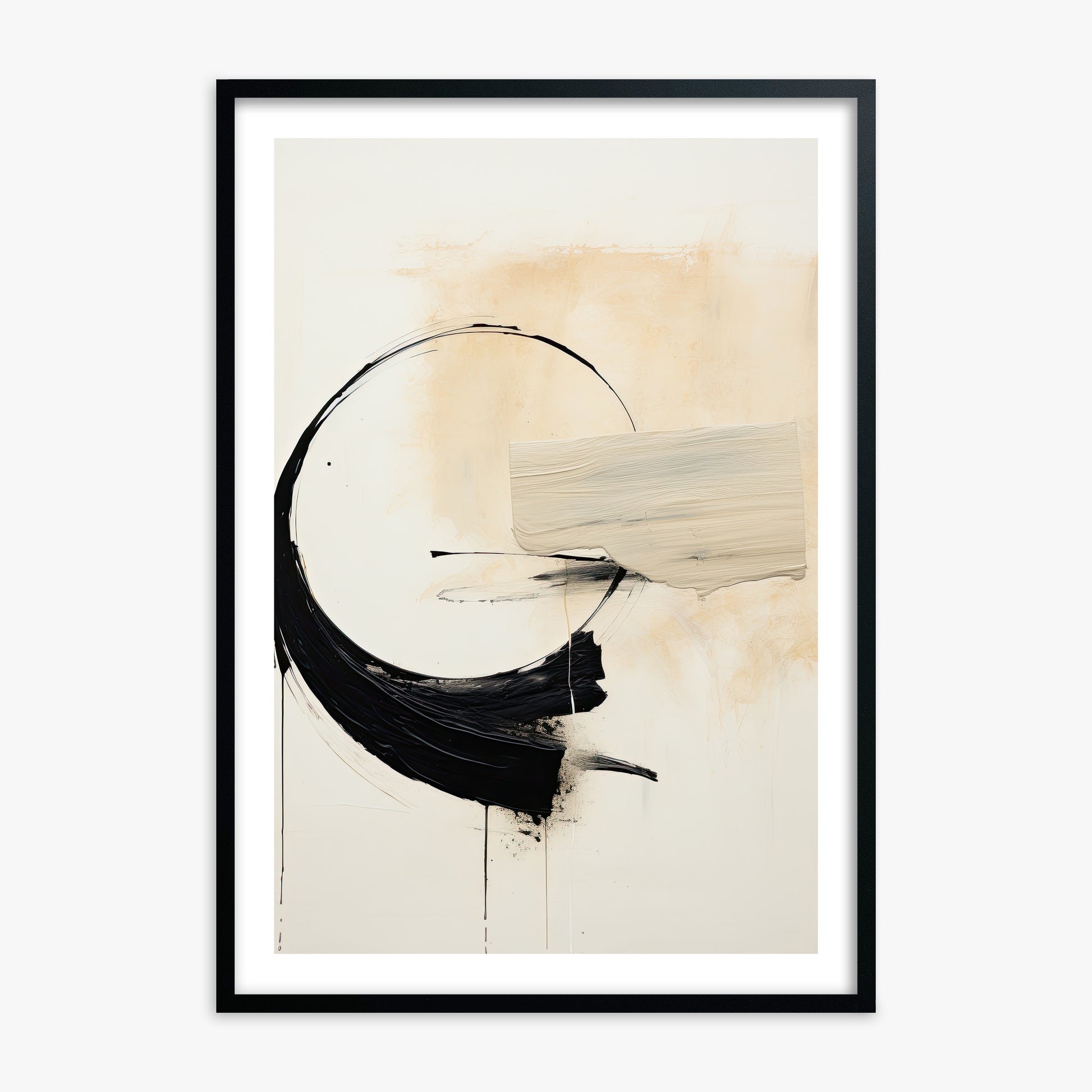 Arc Fragment, Black Framed Poster With Black Frame