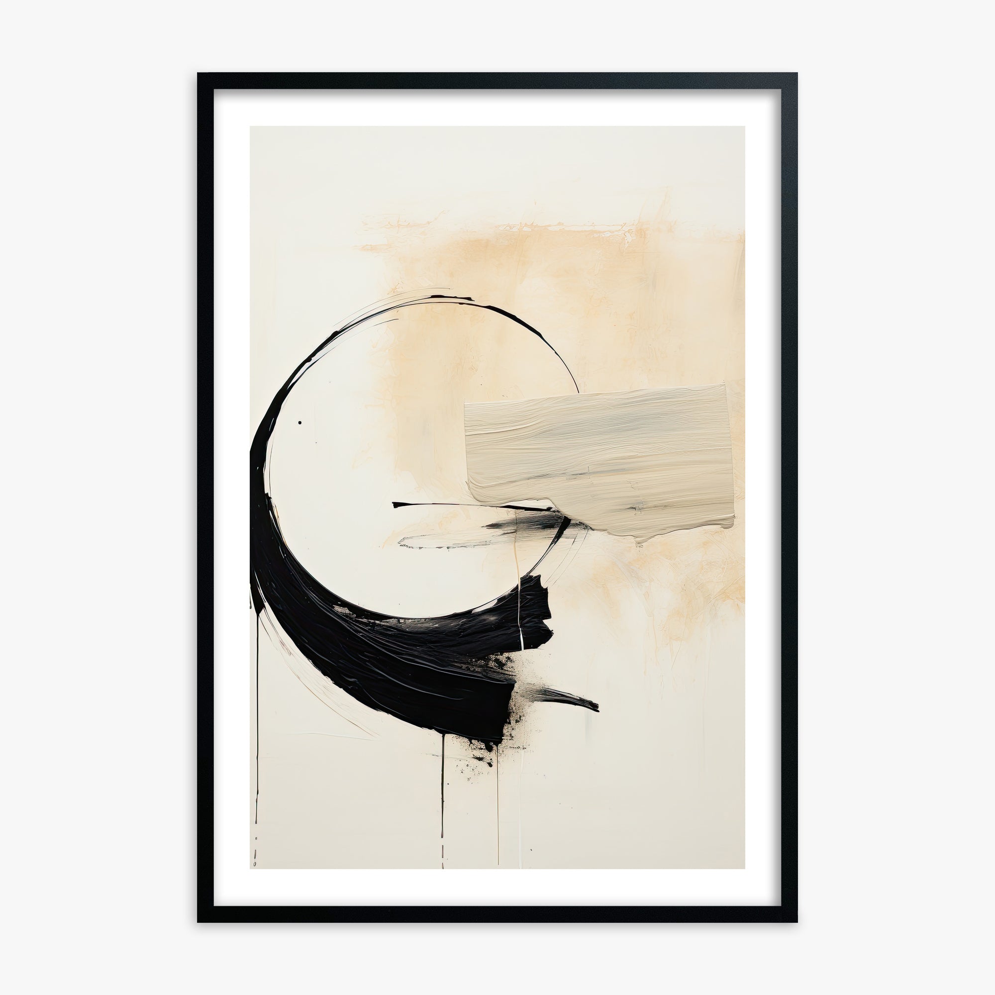 Arc Fragment, Black Framed Poster With Black Frame