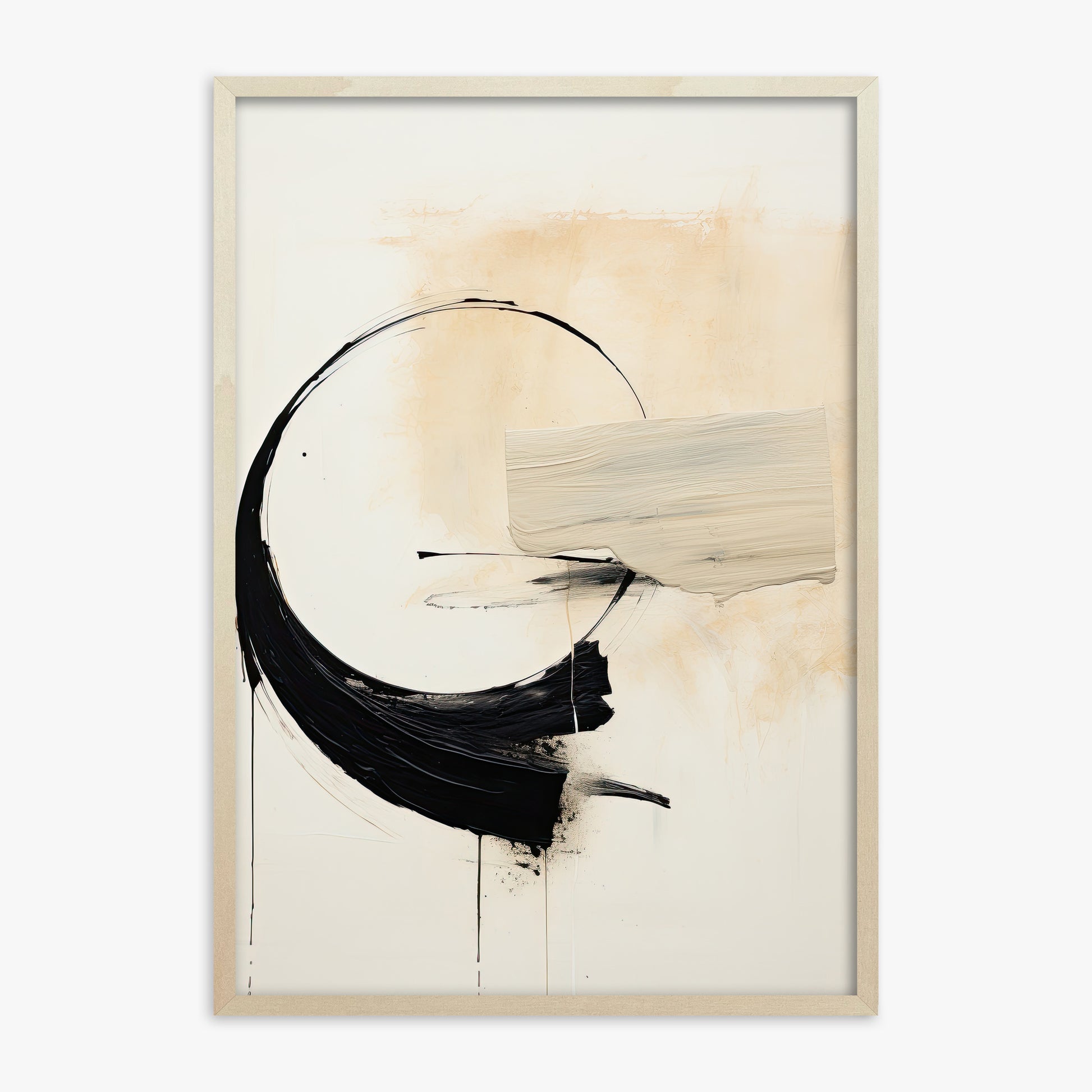 Arc Fragment, 70x100cm Framed Art Reproduction With Lime Wood Frame