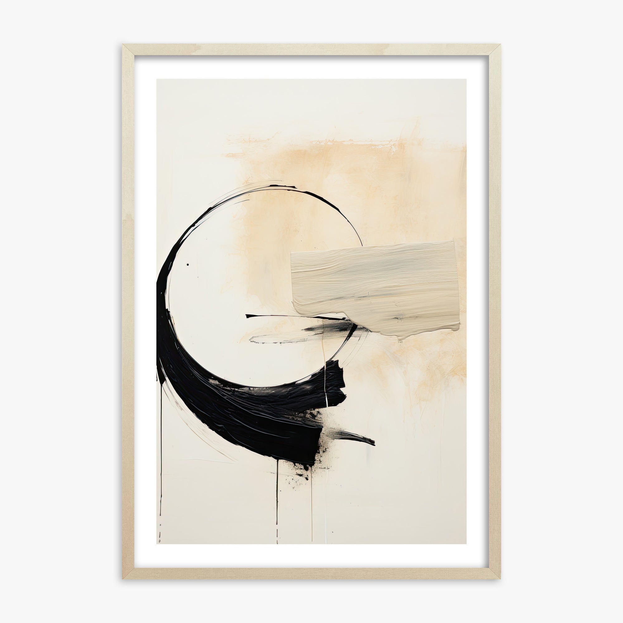 Arc Fragment, 70x100cm Framed Art Reproduction With Lime Wood Frame